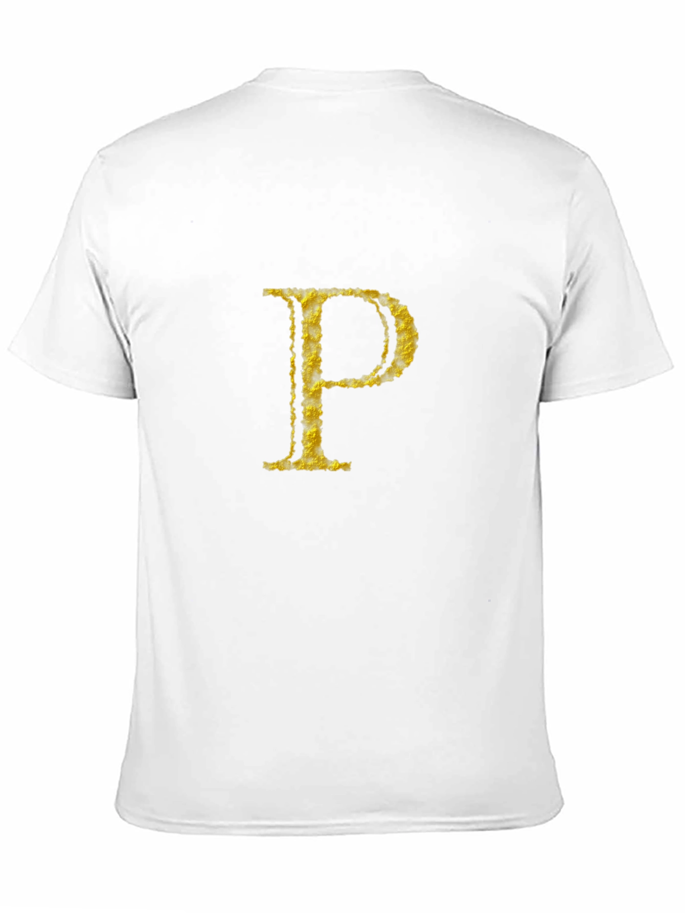 Golden Initial P Black T-Shirt
