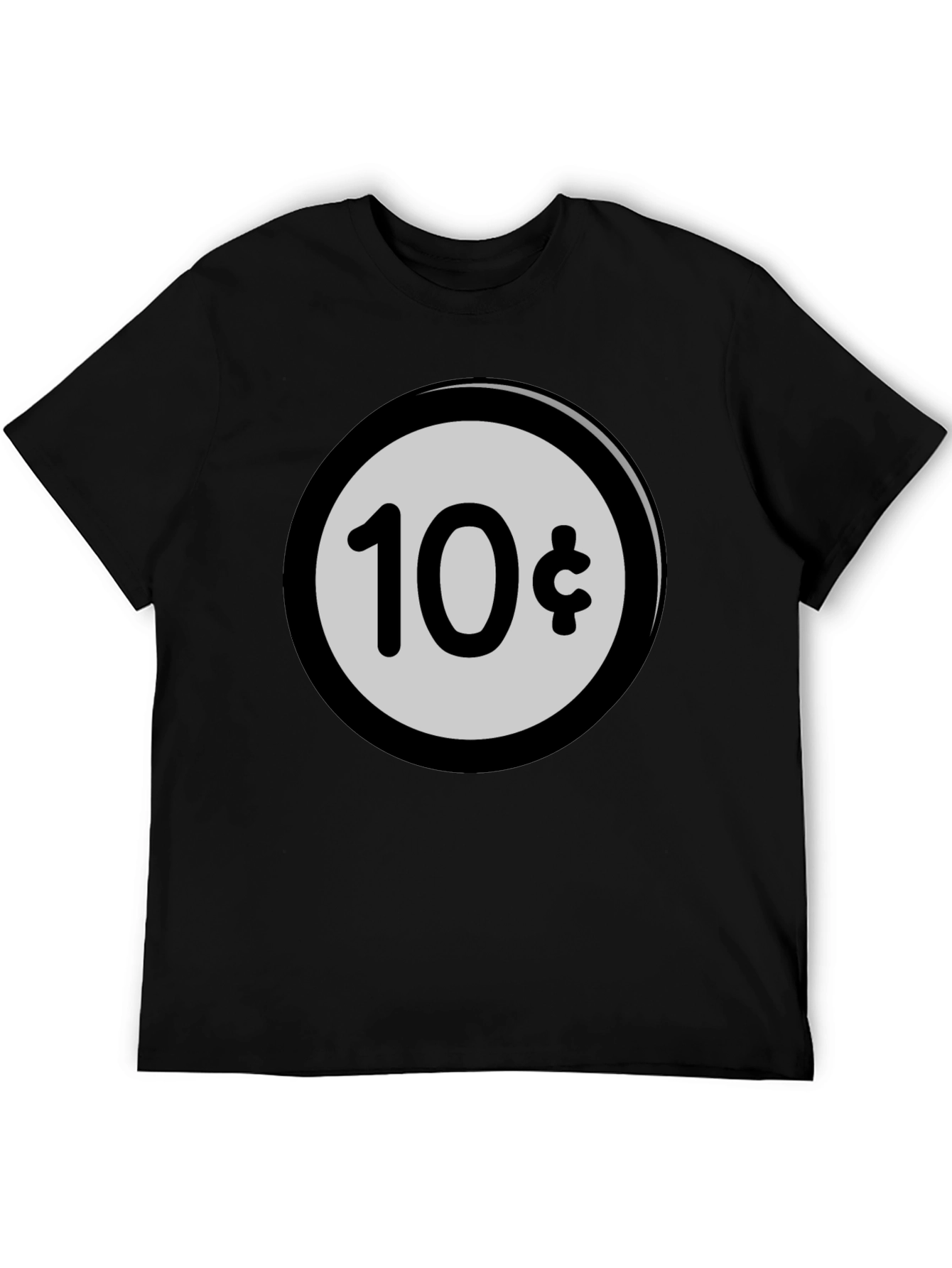 10 Cent Black T-Shirt - Quirky Graphic Tee