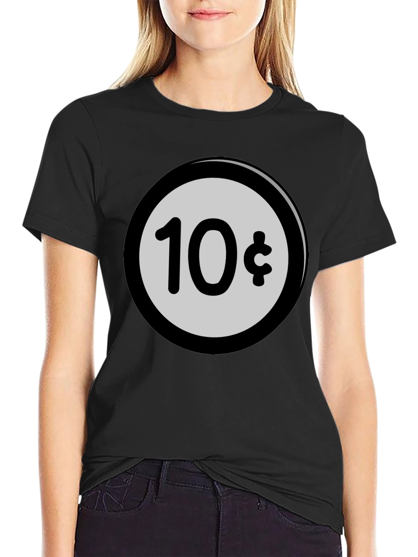 10 Cent Black T-Shirt - Quirky Graphic Tee