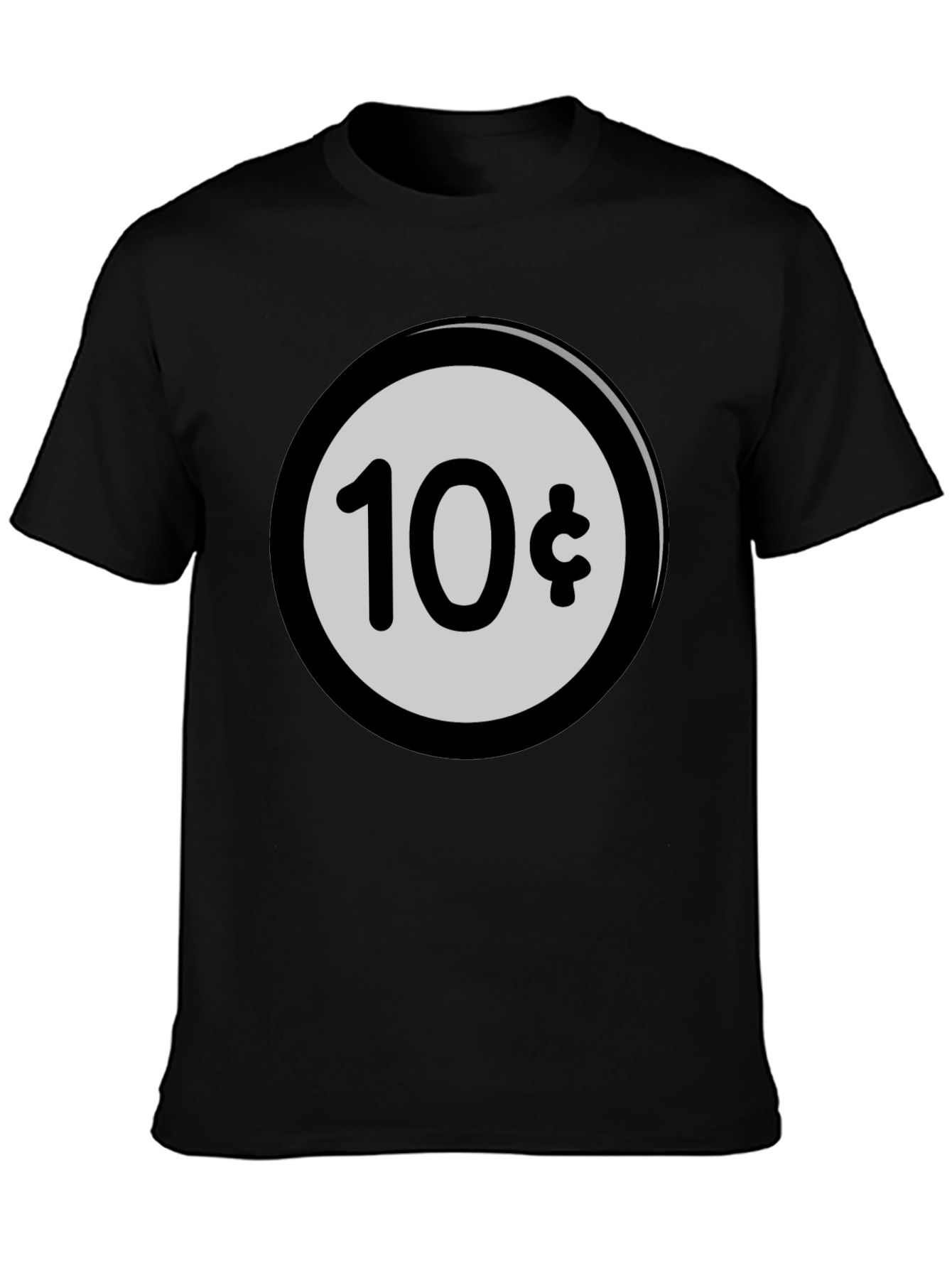 10 Cent Black T-Shirt - Quirky Graphic Tee