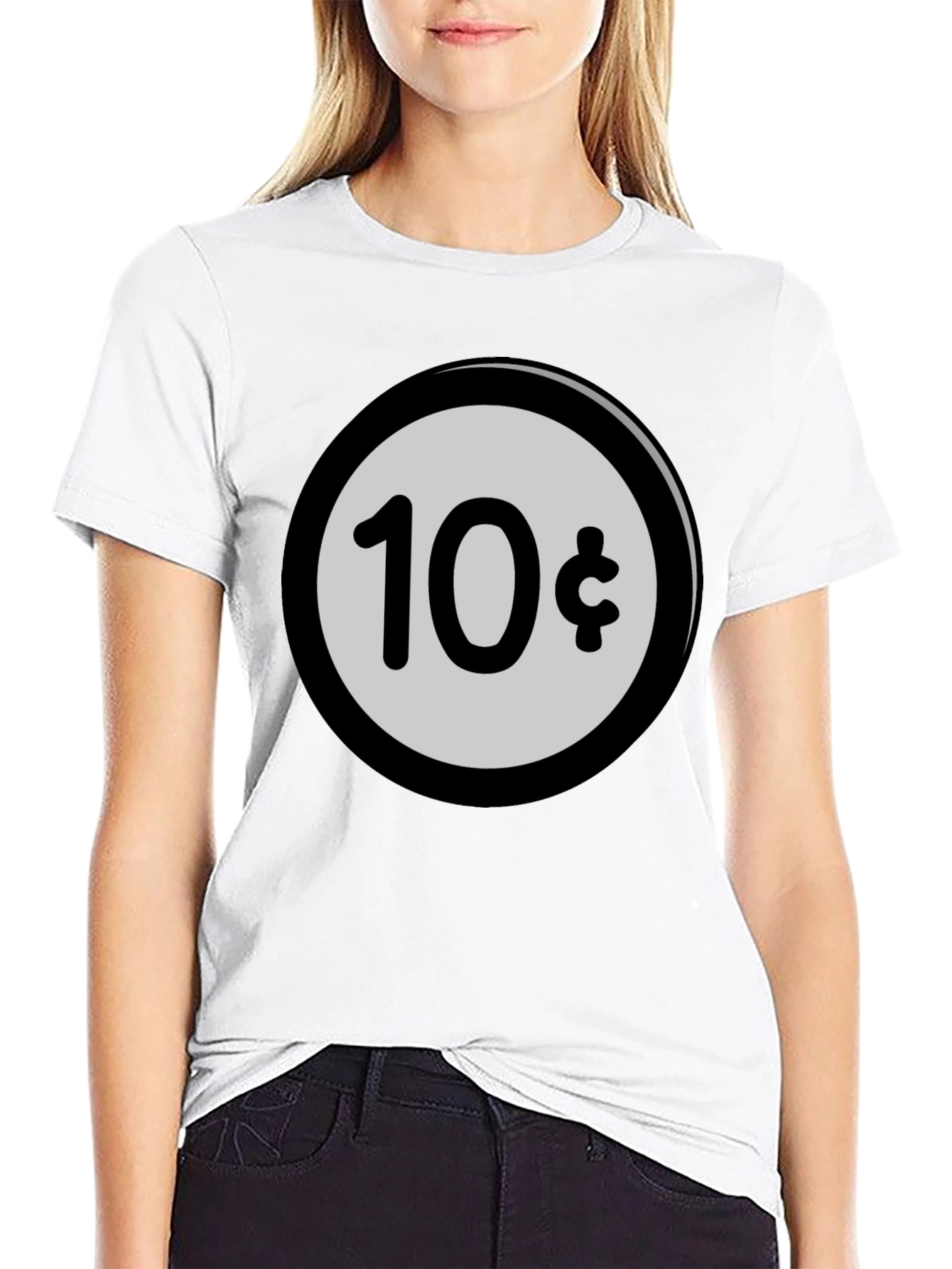 10 Cent Black T-Shirt - Quirky Graphic Tee