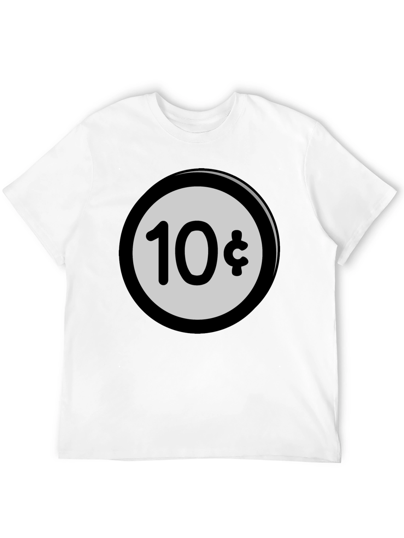 10 Cent Black T-Shirt - Quirky Graphic Tee