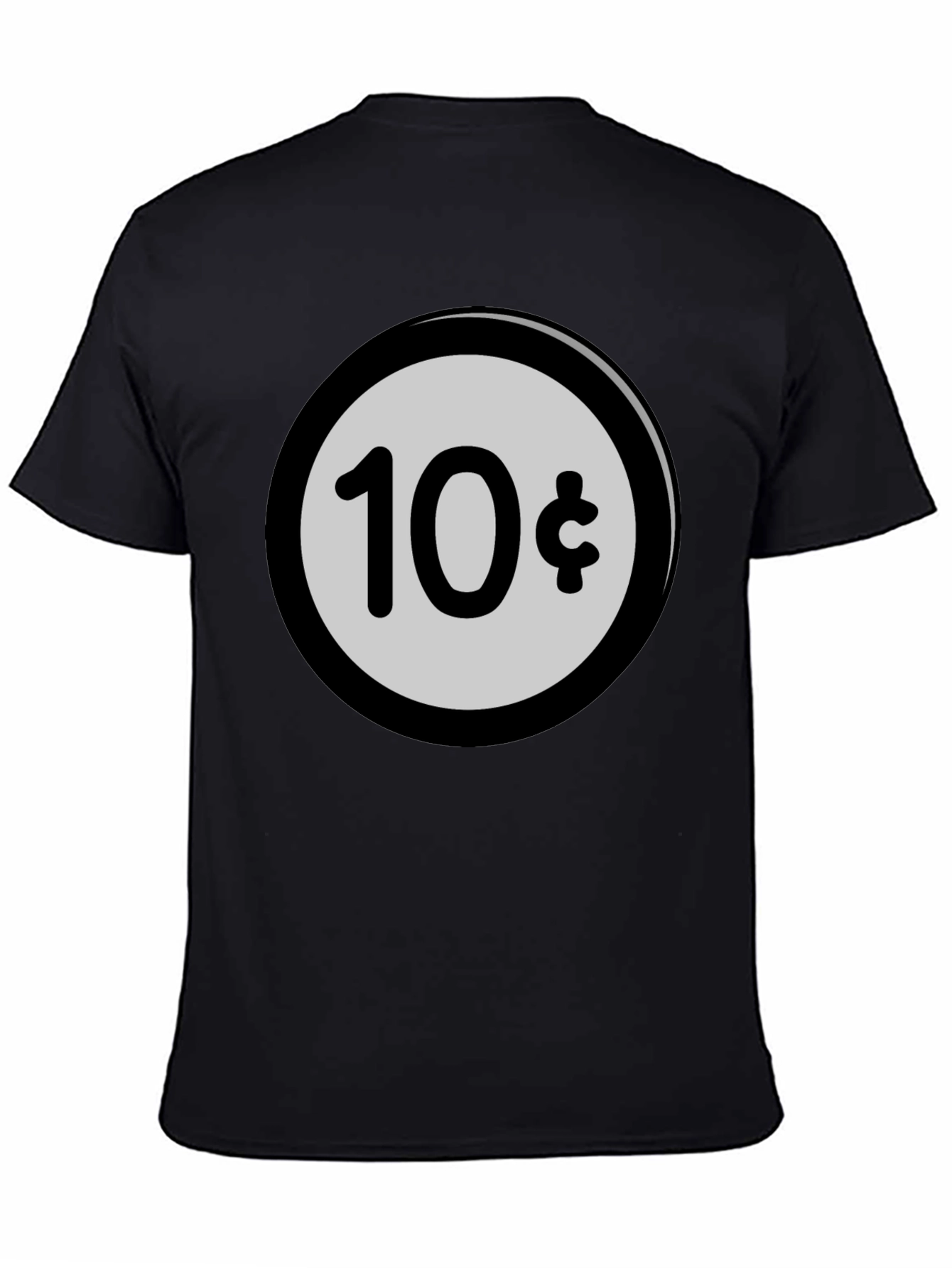 10 Cent Black T-Shirt - Quirky Graphic Tee