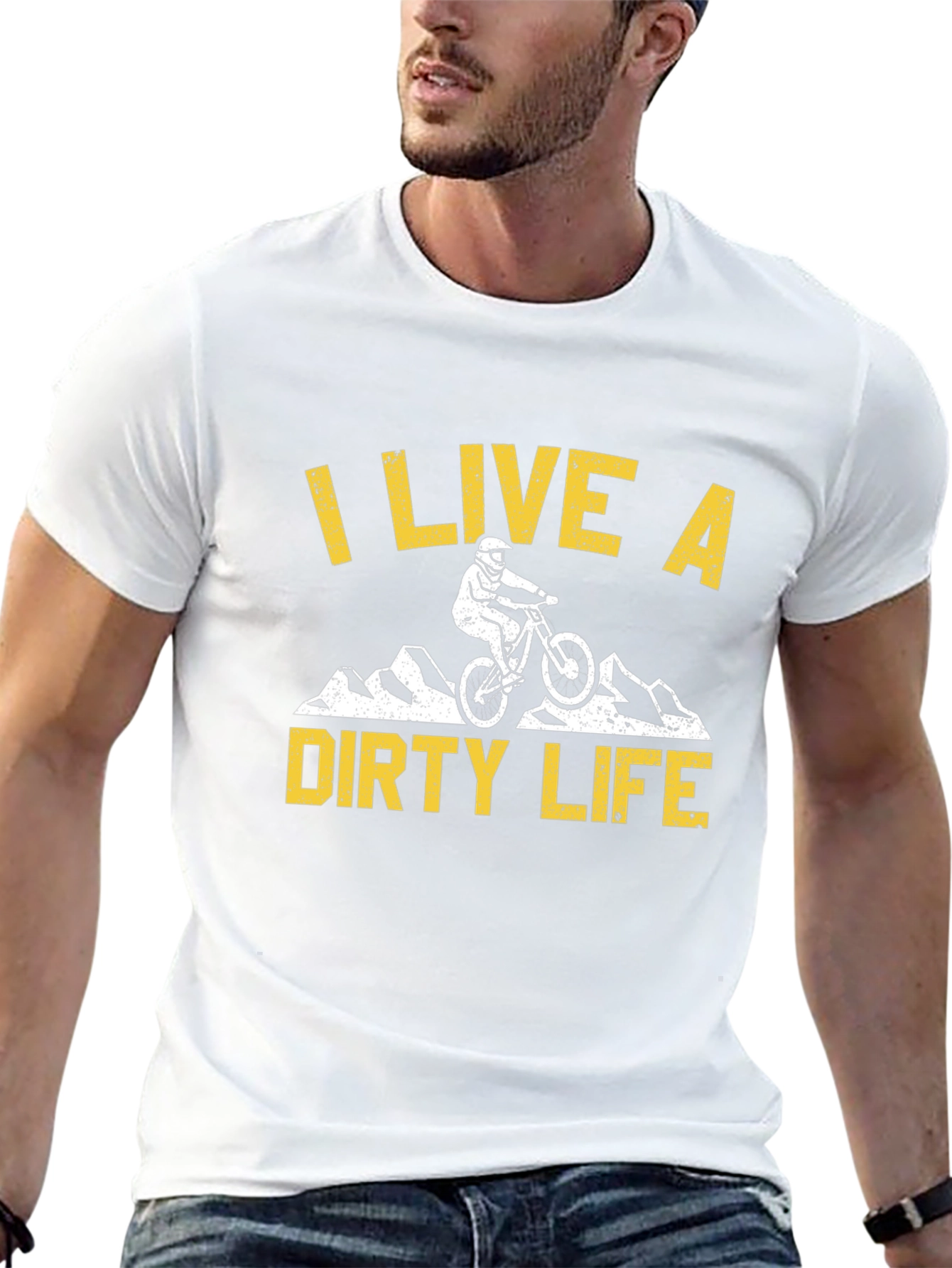 I Live a Dirty Life Mountain Bike Graphic T-Shirt