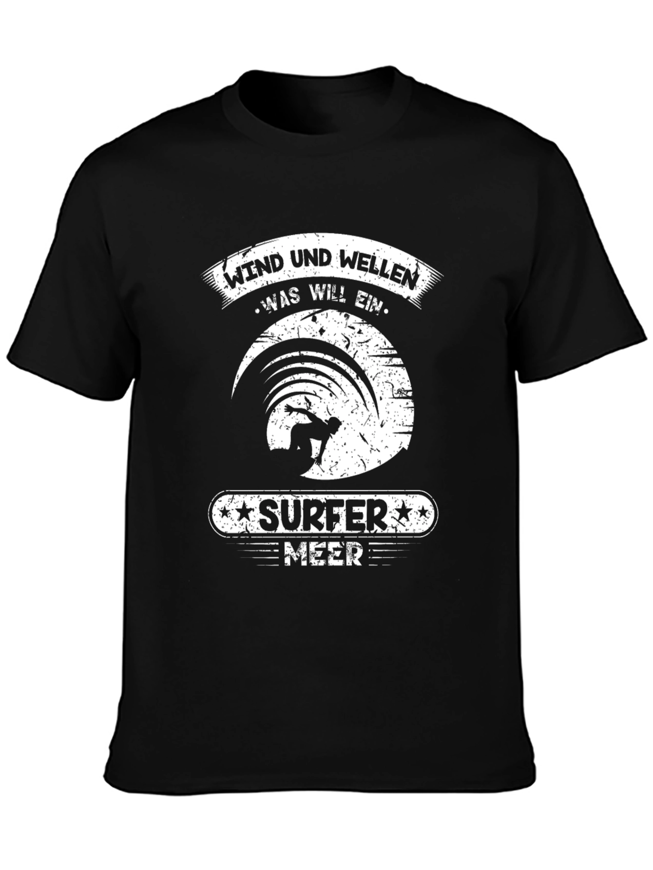 Surfer Meer T-Shirt: Wind & Waves Design