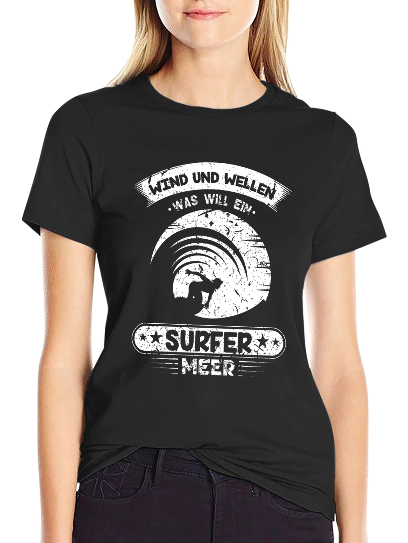 Surfer Meer T-Shirt: Wind & Waves Design