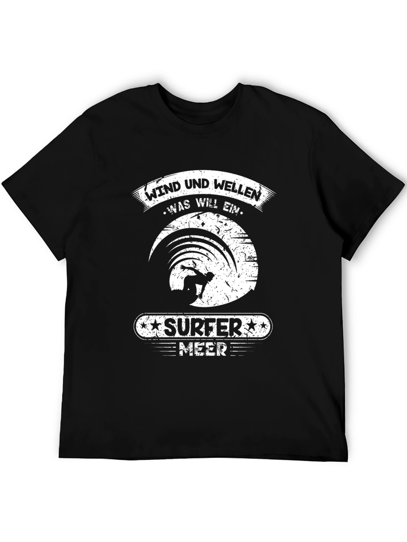 Surfer Meer T-Shirt: Wind & Waves Design