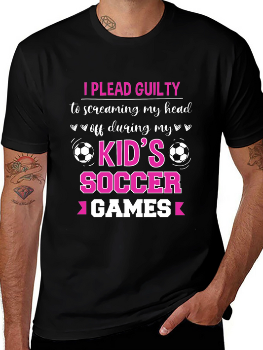 I Plead Guilty Kids Soccer Games T-Shirt
