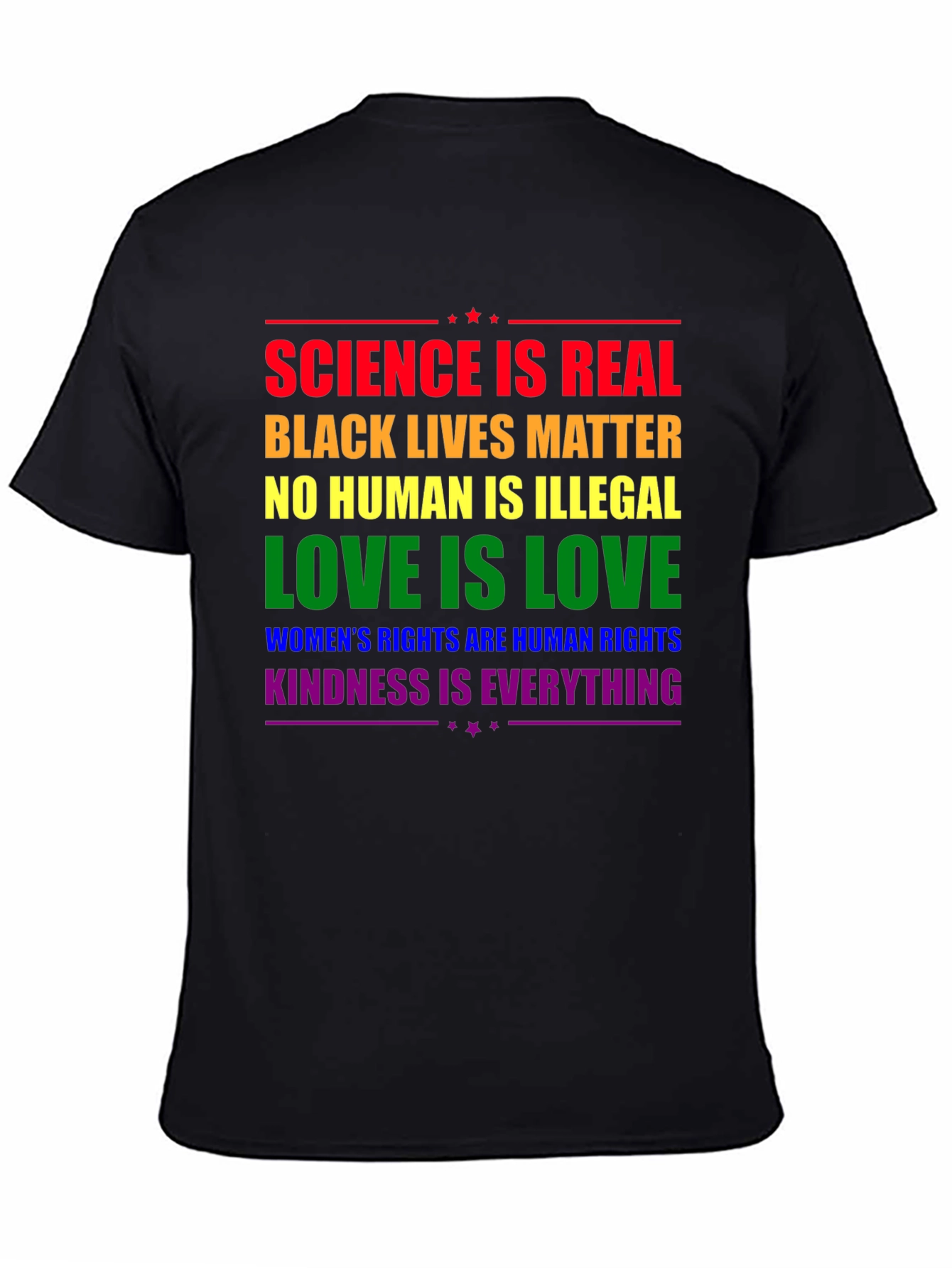 Equality Message T-Shirt: Science Love Kindness