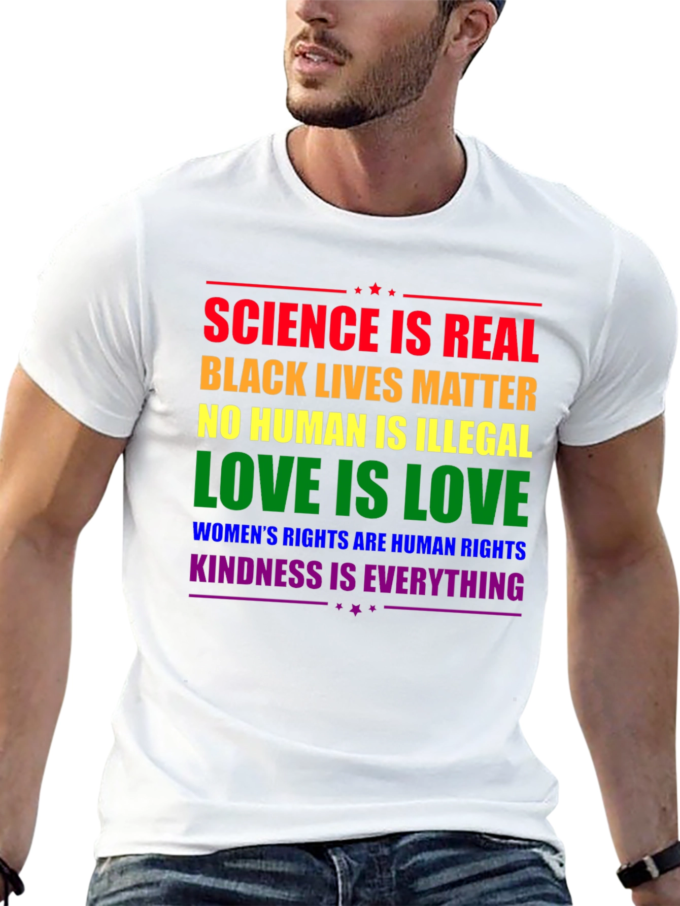 Equality Message T-Shirt: Science Love Kindness