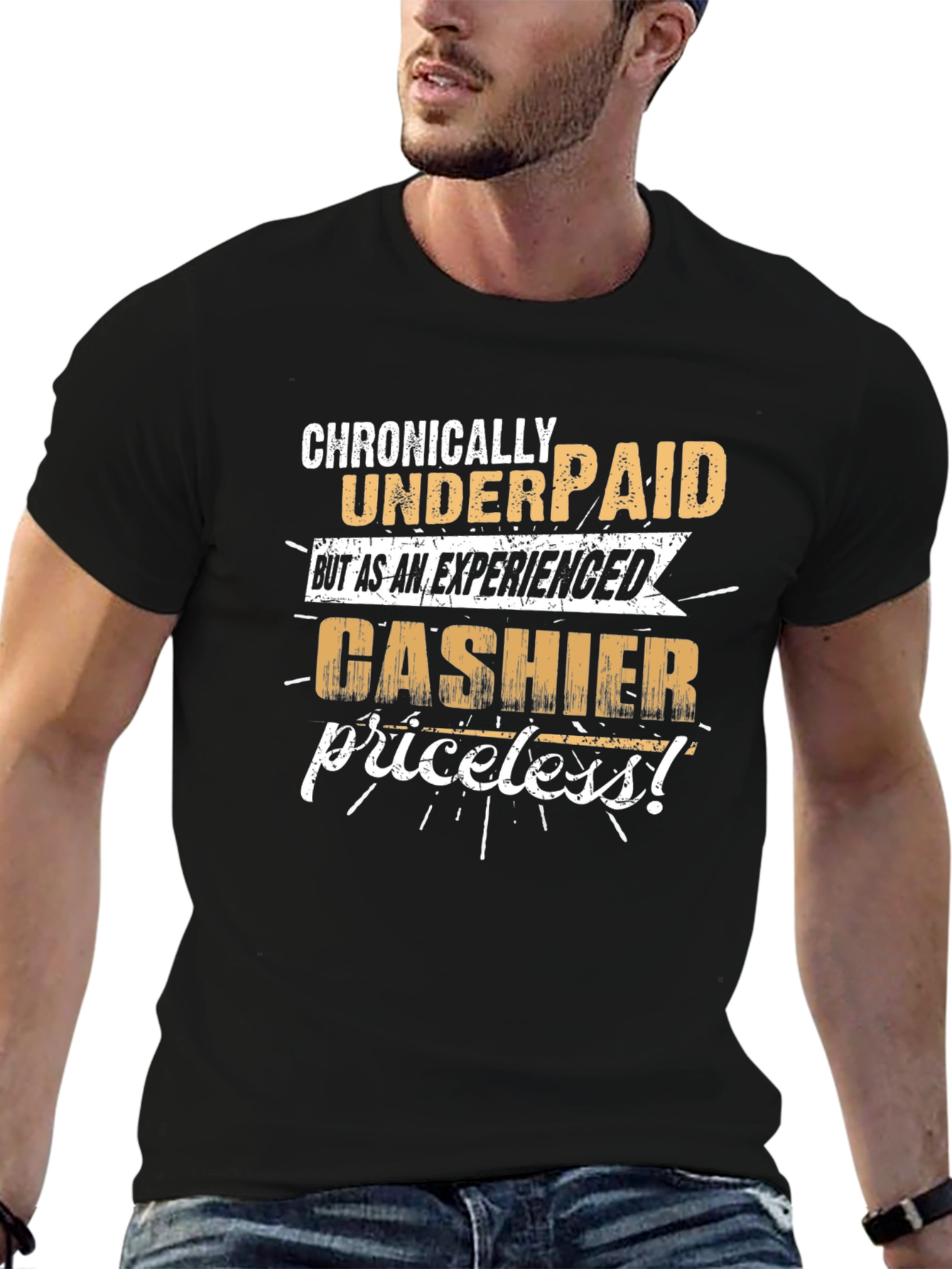 Chronically Underpaid Cashier Graphic T-Shirt