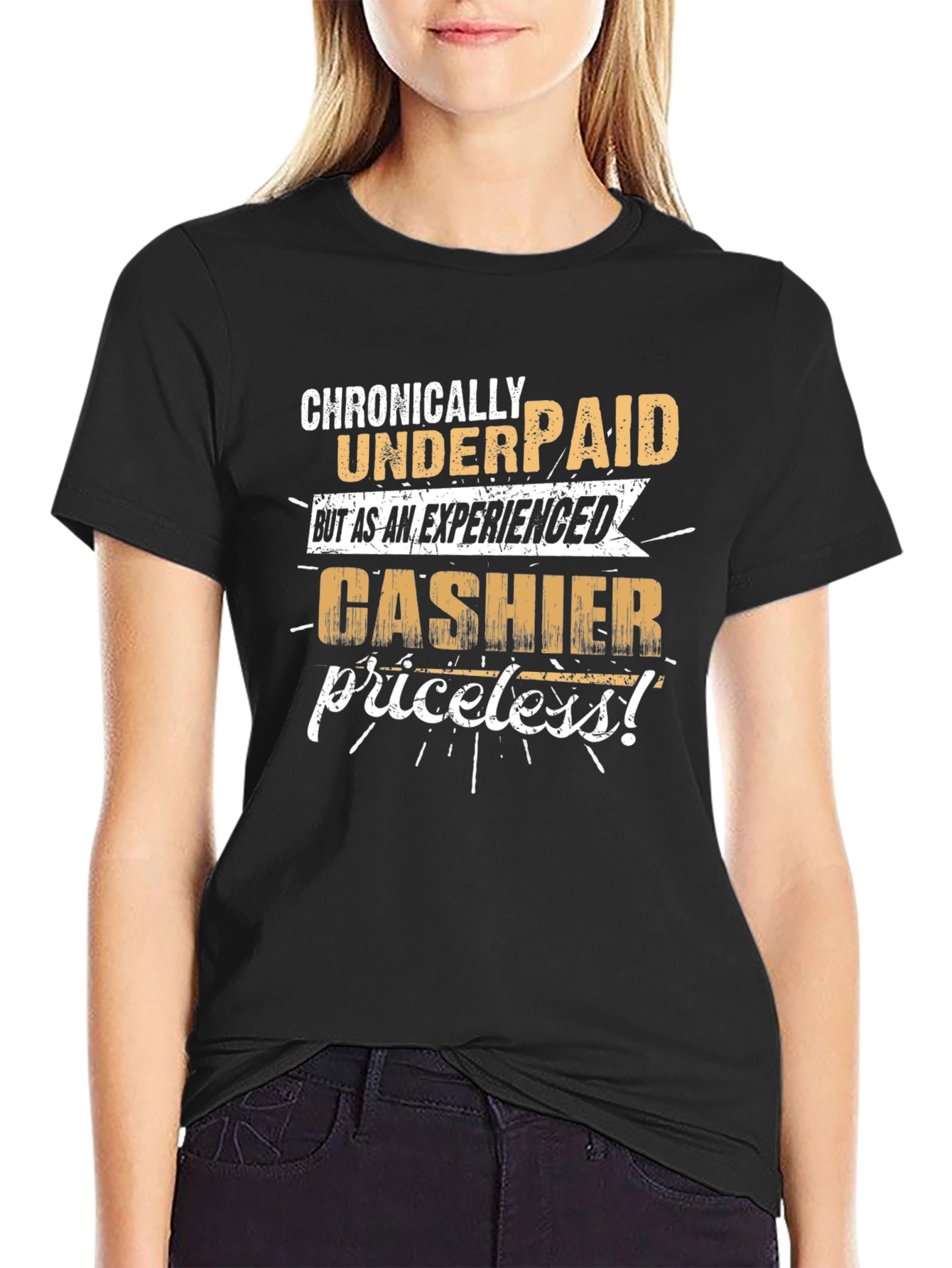 Chronically Underpaid Cashier Graphic T-Shirt