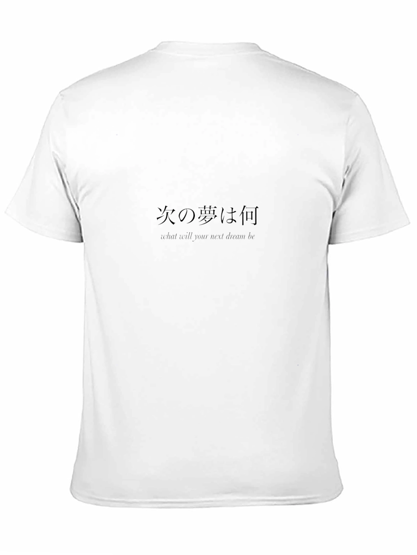 Japanese Text T-Shirt - Whats Your Next Dream?