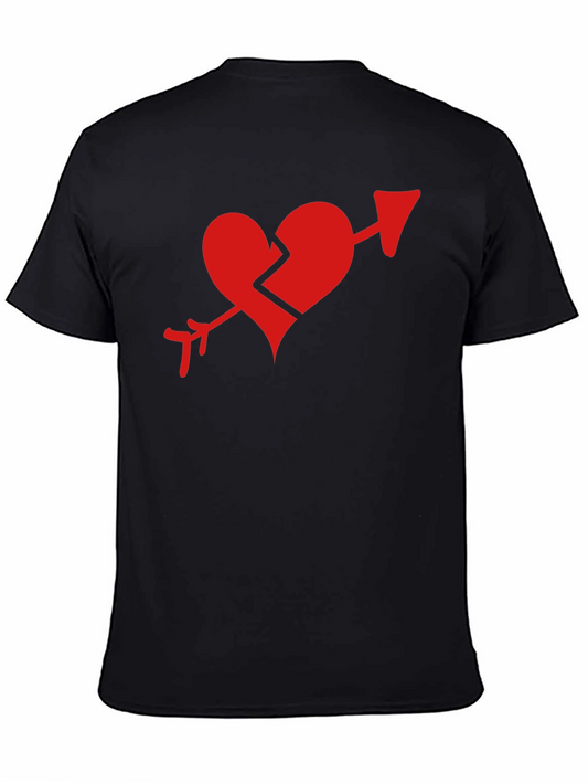 Broken Heart Arrow Graphic Tee - Mens T-Shirt