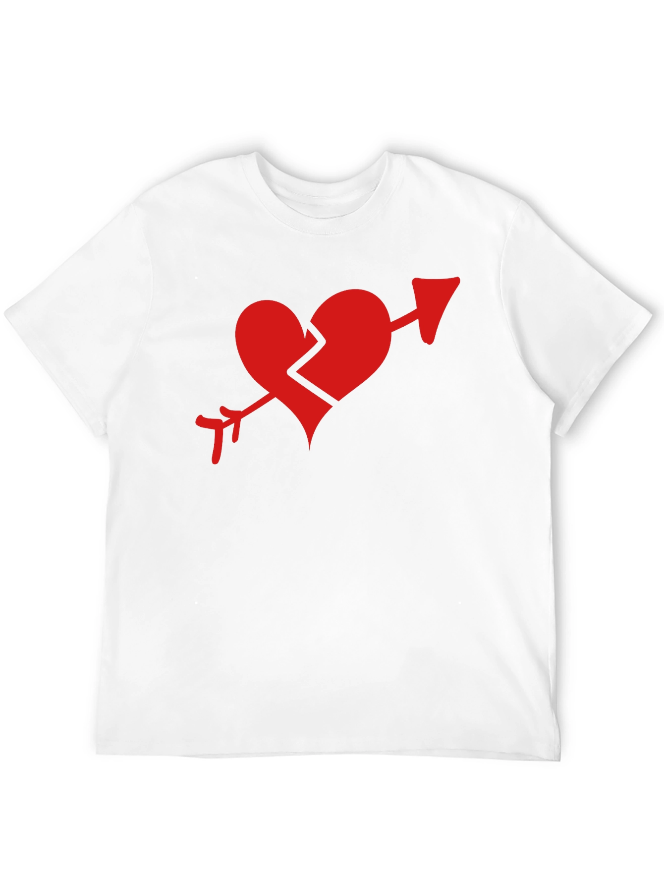 Broken Heart Arrow Graphic Tee - Mens T-Shirt