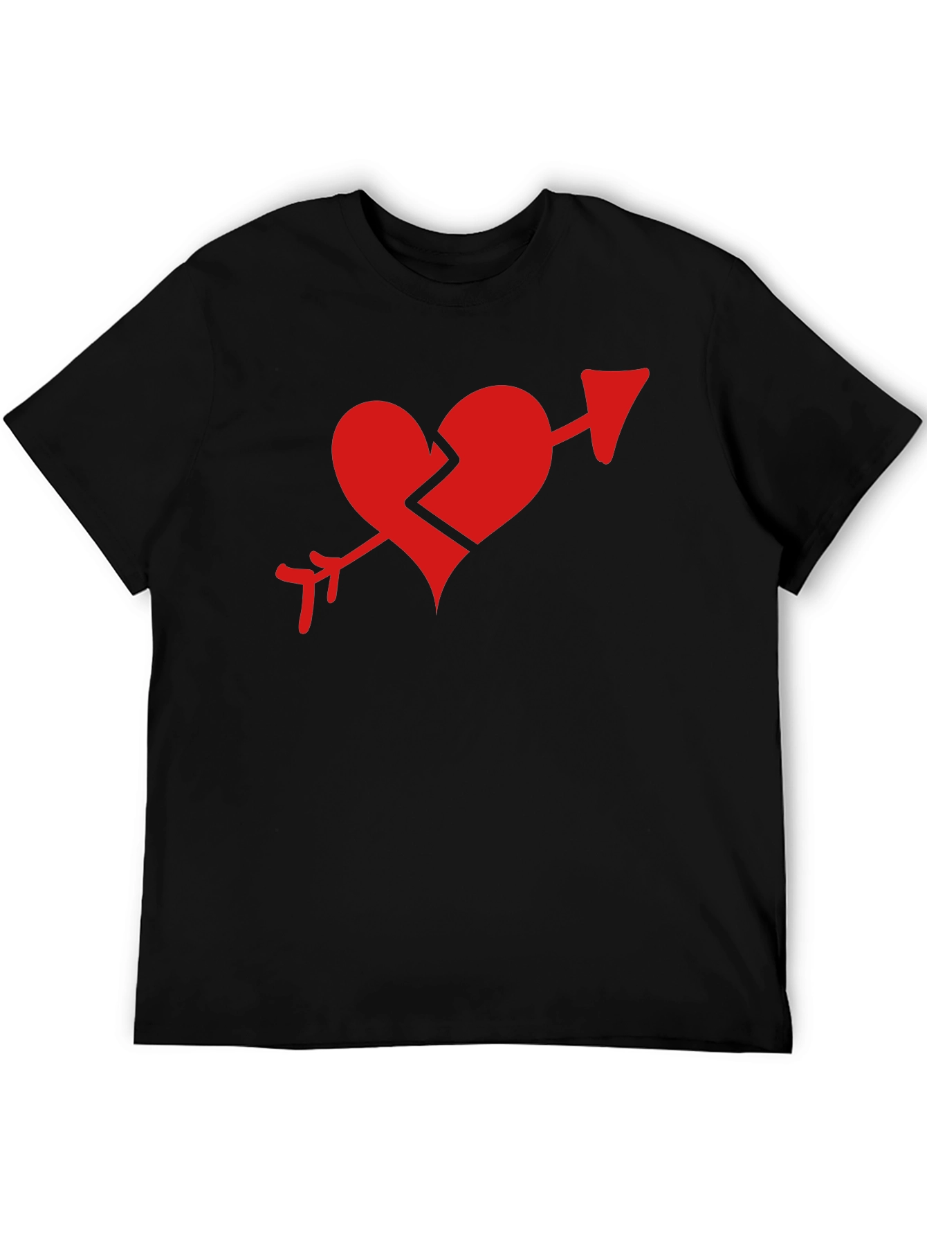 Broken Heart Arrow Graphic Tee - Mens T-Shirt