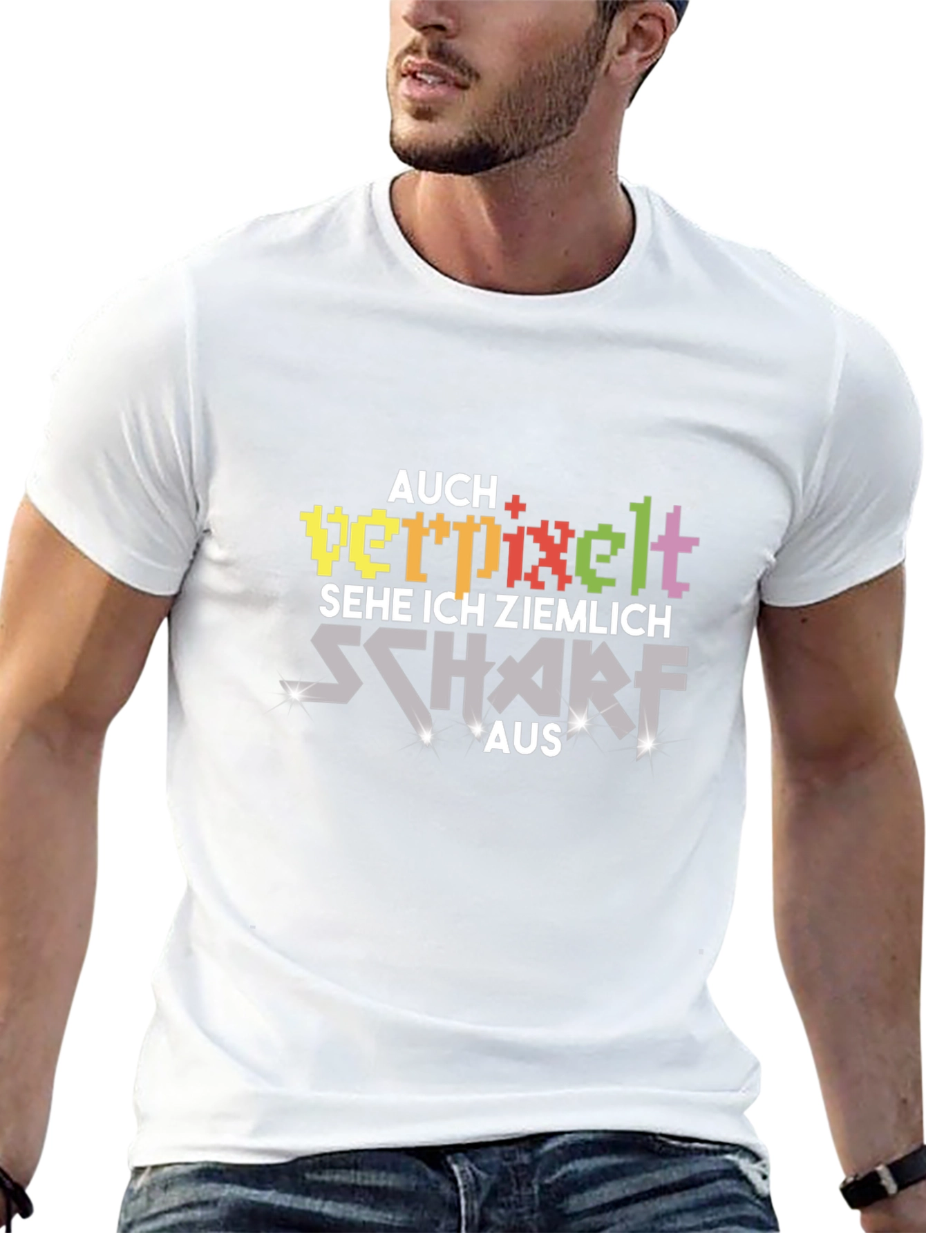 Pixelated Sharp T-Shirt - Gamer Style