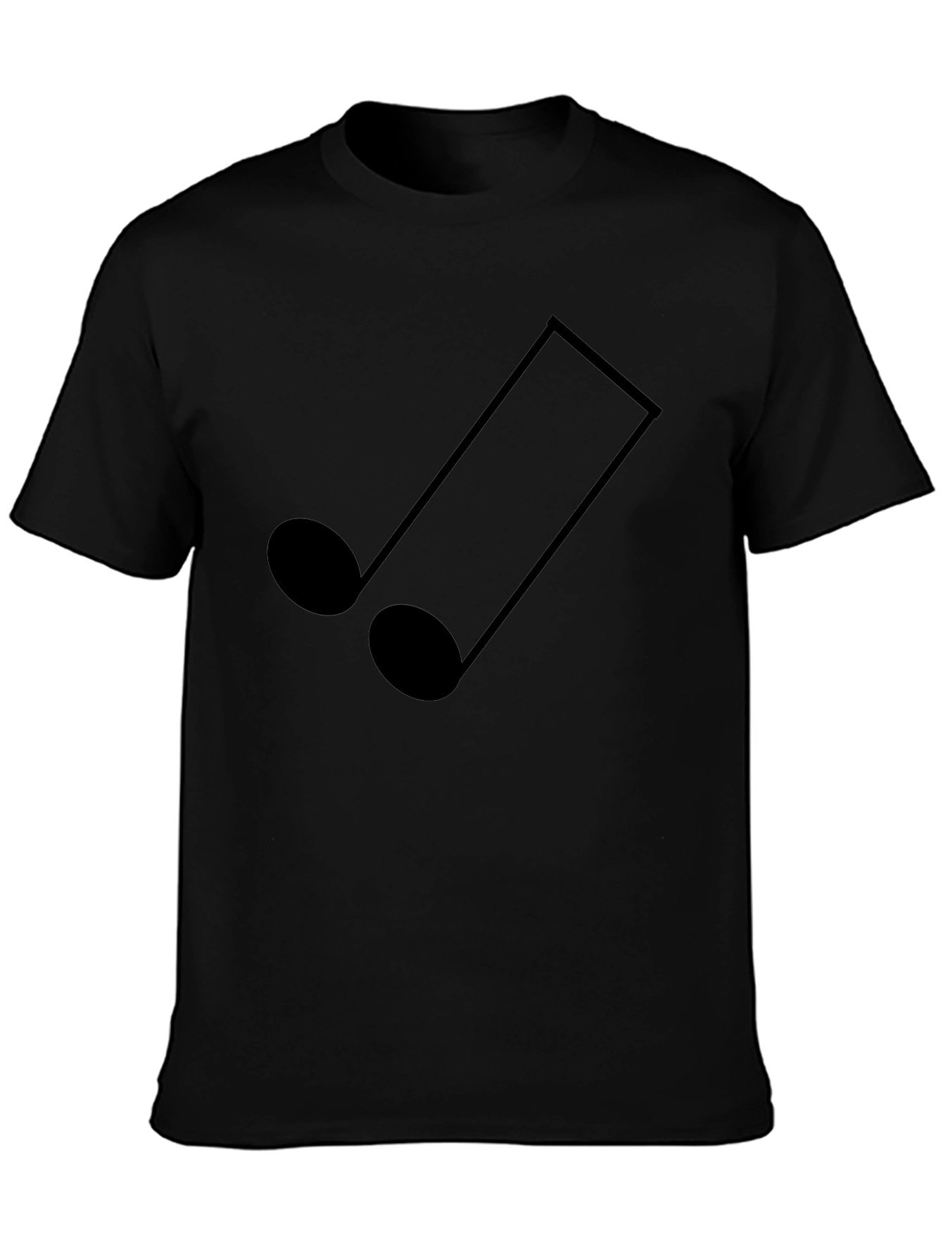 Stylish Black Music Note Graphic Tee