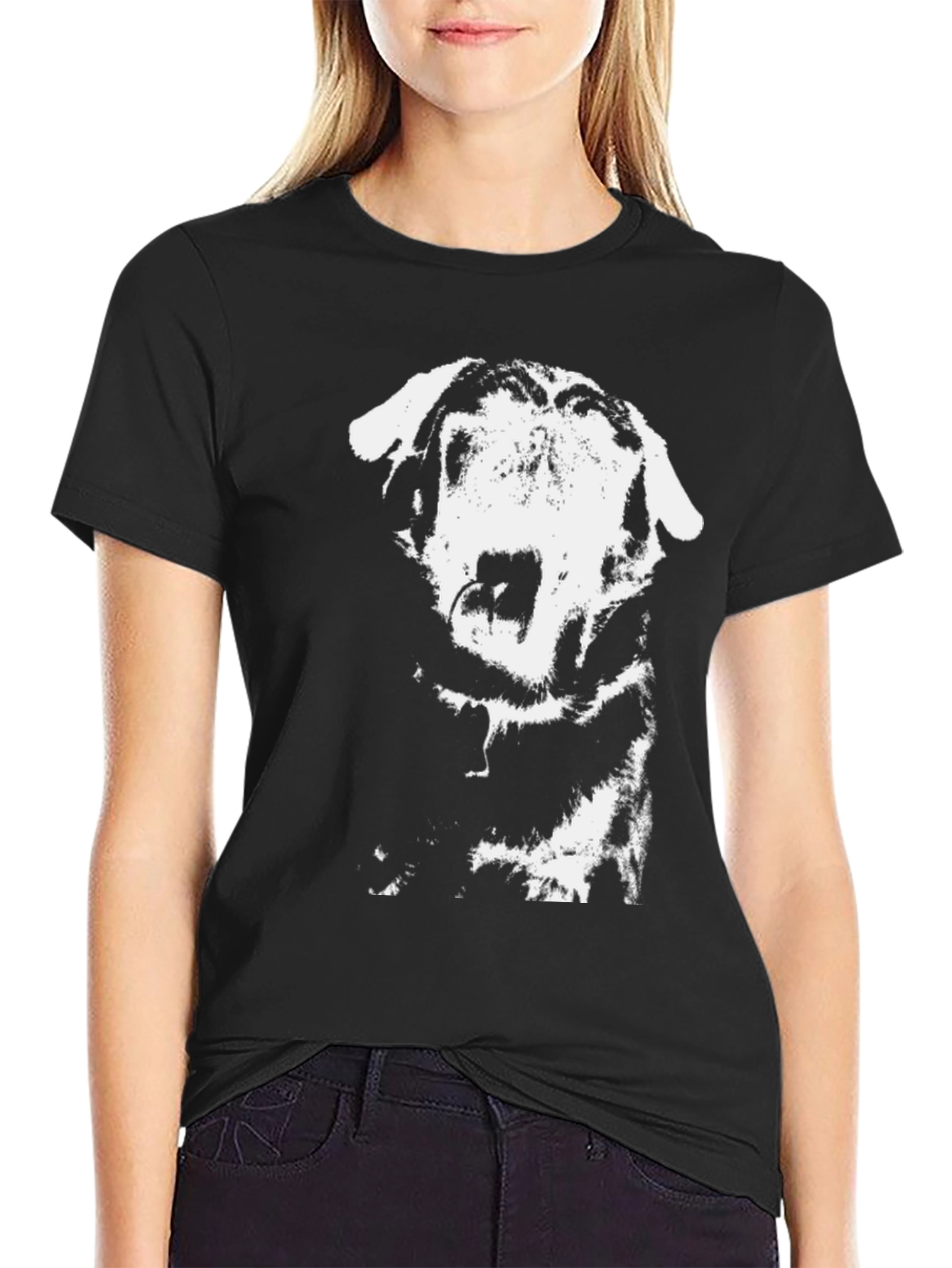 Dog Graphic Black T-Shirt