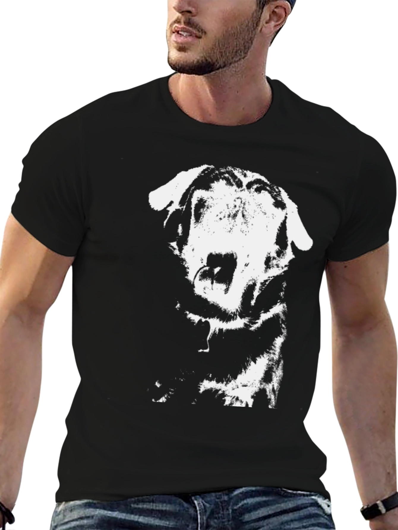 Dog Graphic Black T-Shirt