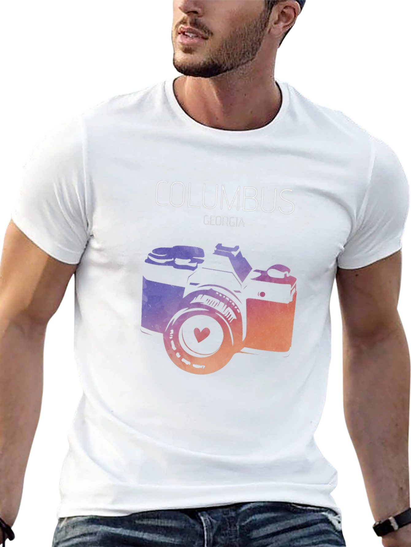 Columbus Georgia Camera Graphic T-Shirt