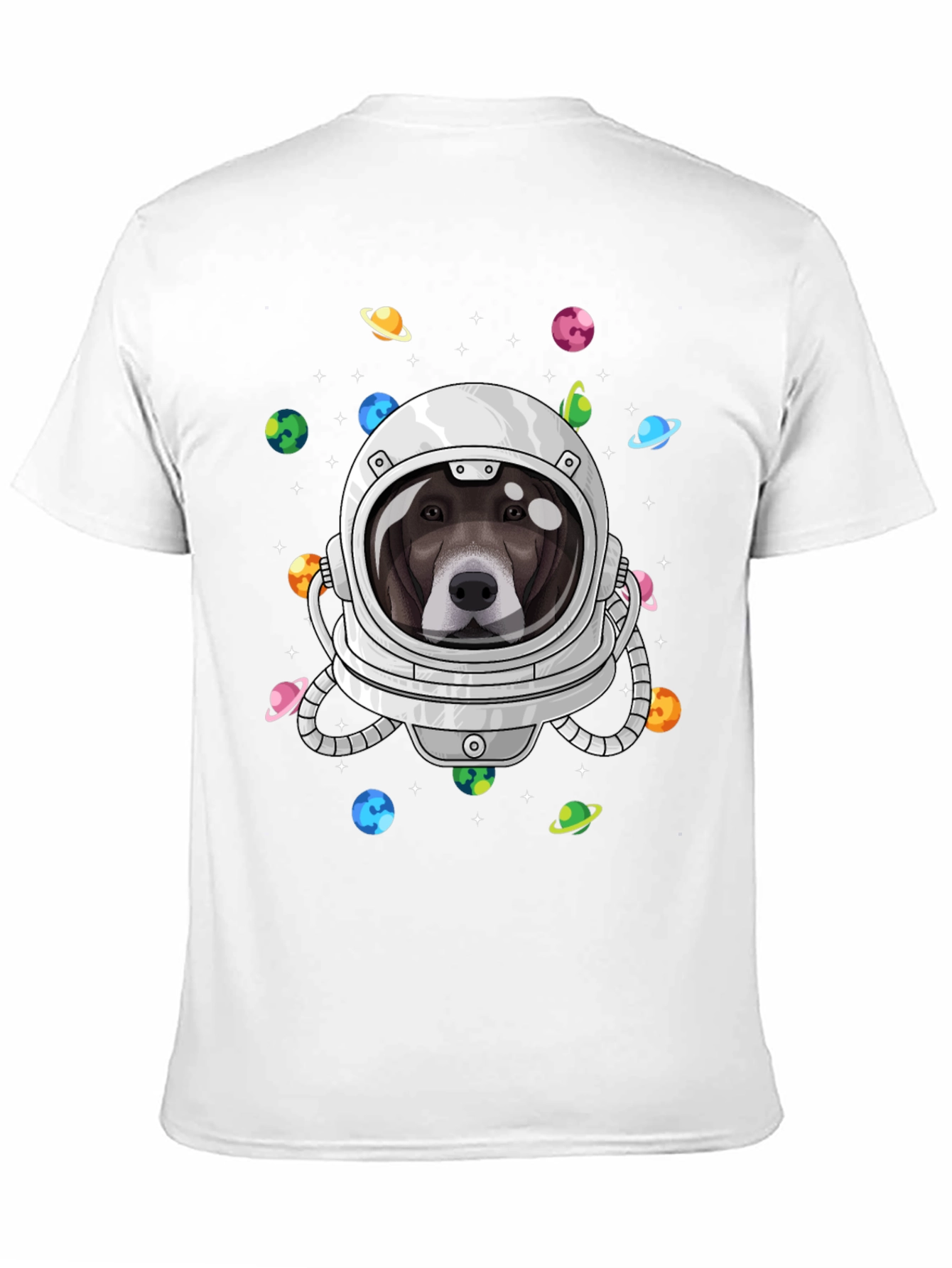 Dog Astronaut Black T-Shirt