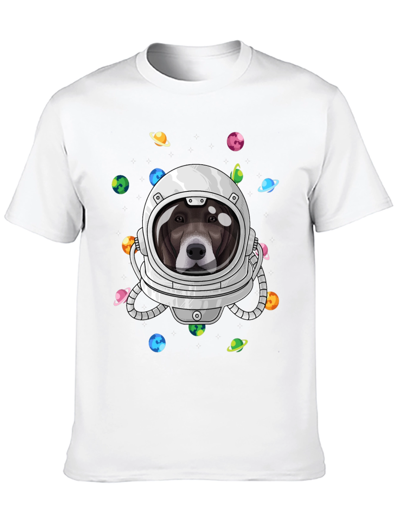 Dog Astronaut Black T-Shirt