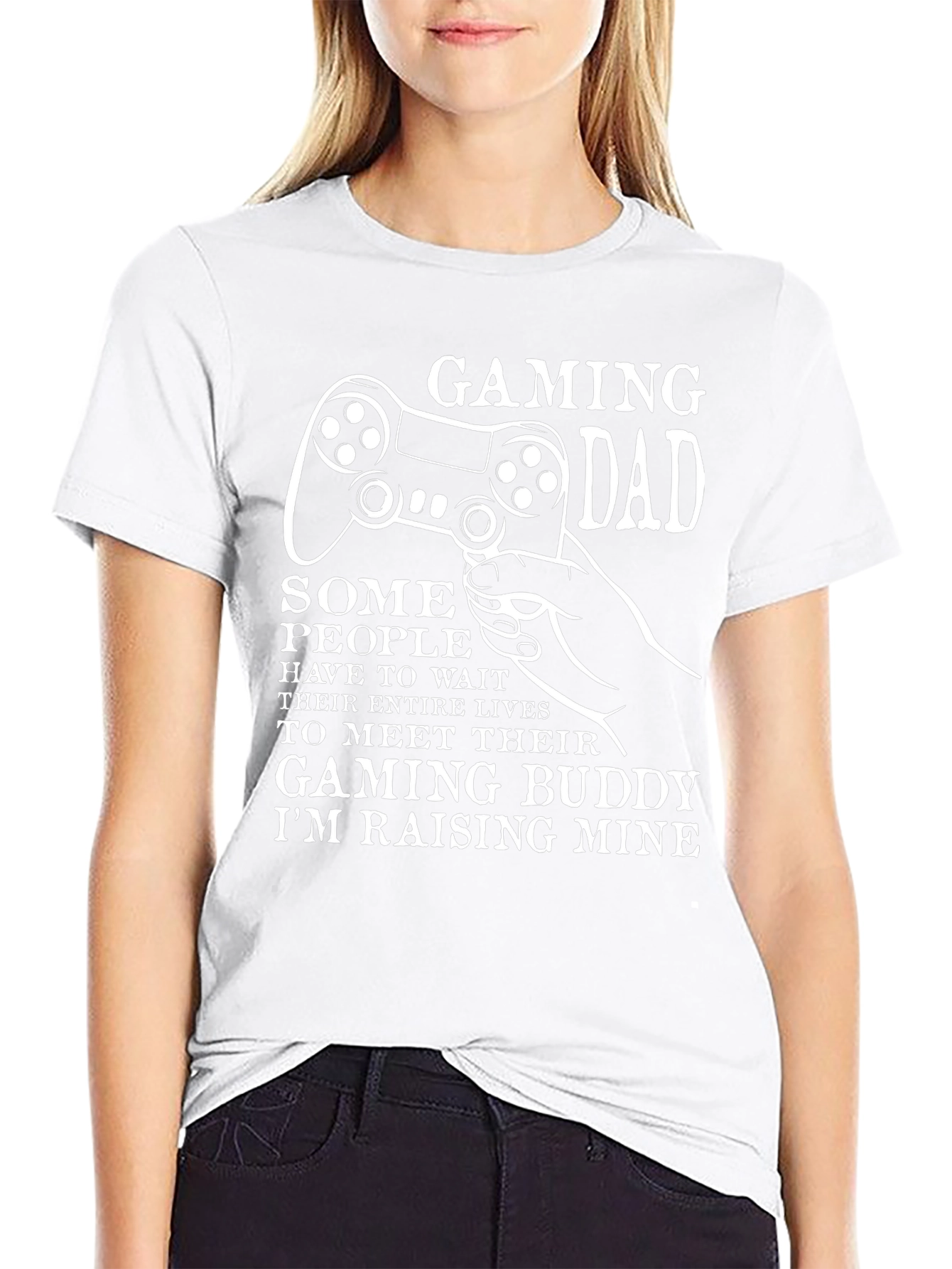 Gaming Dad T-Shirt - Raising My Gaming Buddy