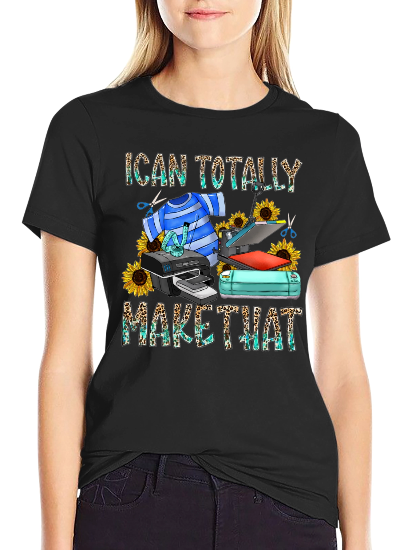 I Can Totally Make That Black Graphic Tee