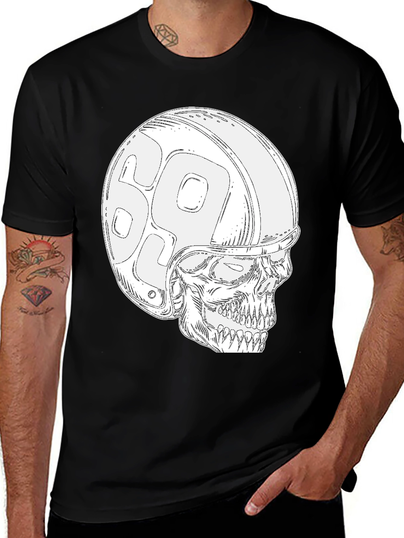 Skull 69 Helmet T-Shirt - Ride in Style!