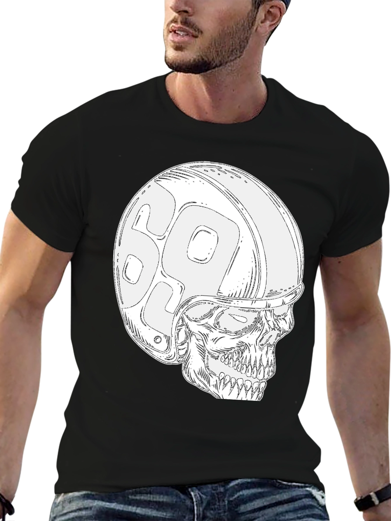 Skull 69 Helmet T-Shirt - Ride in Style!