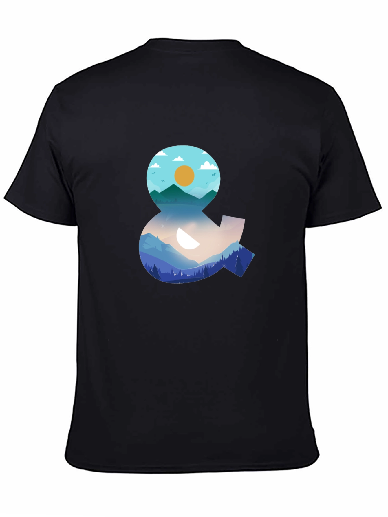 Nature Ampersand Graphic Black T-Shirt