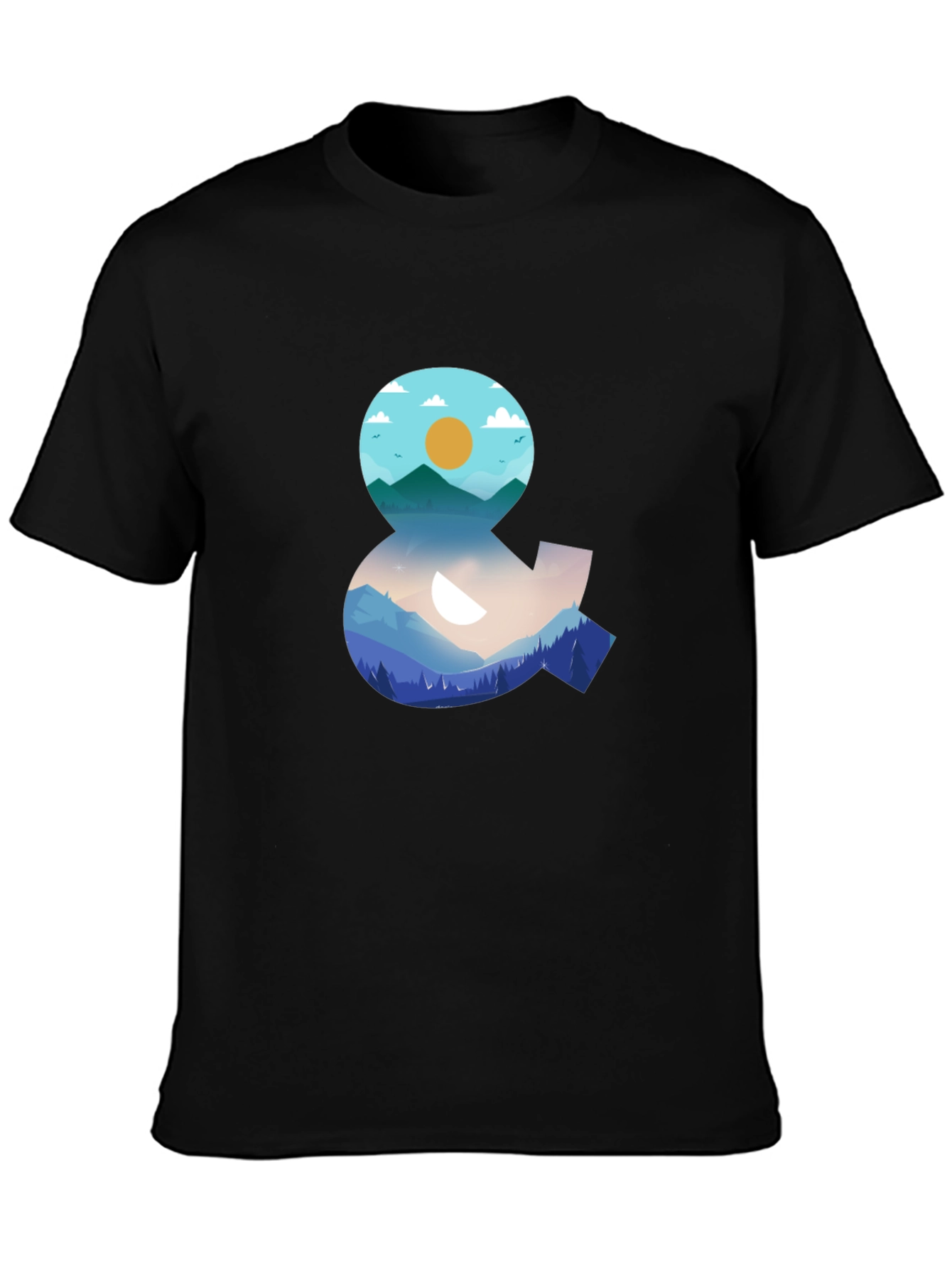 Nature Ampersand Graphic Black T-Shirt