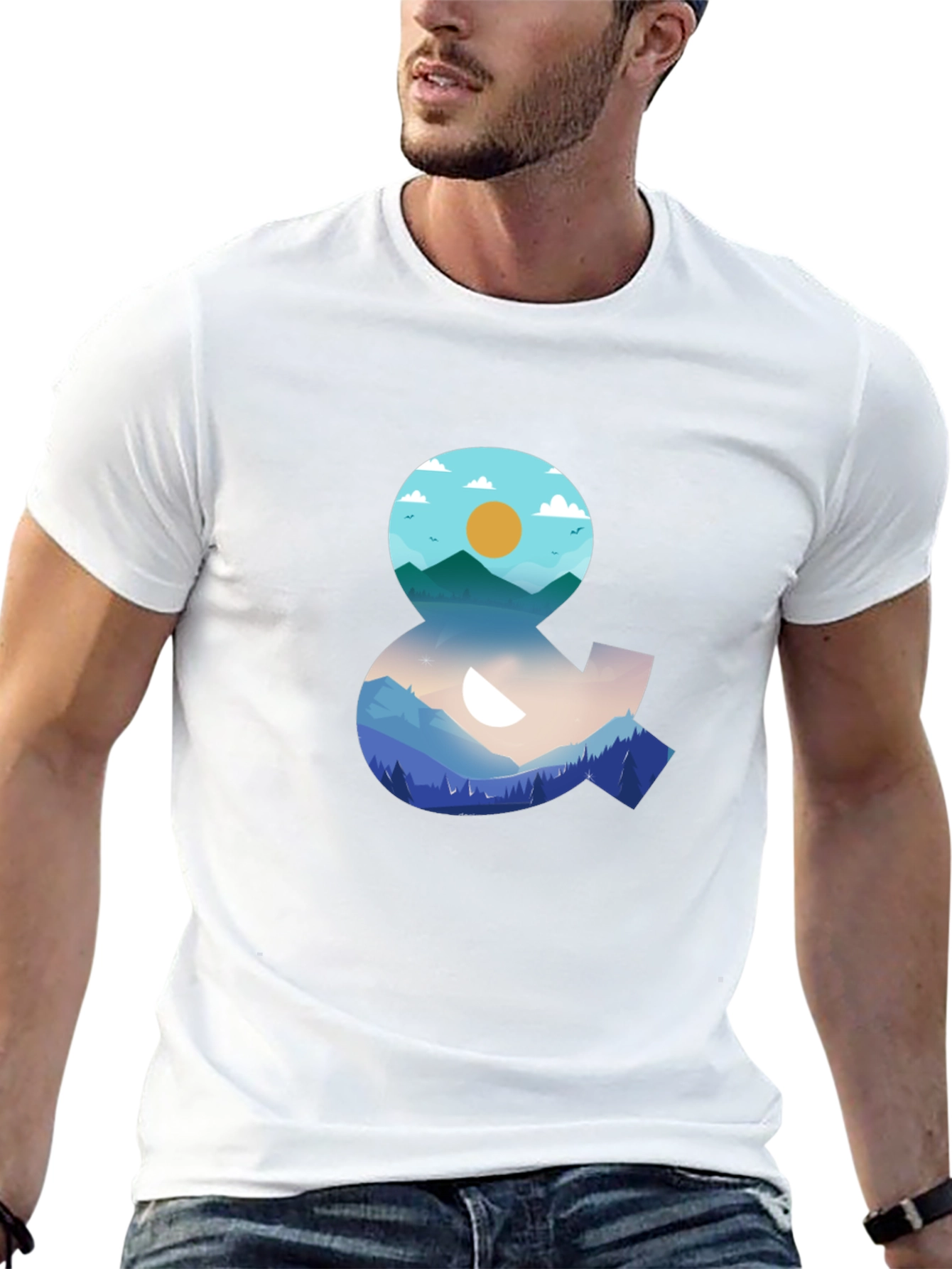 Nature Ampersand Graphic Black T-Shirt