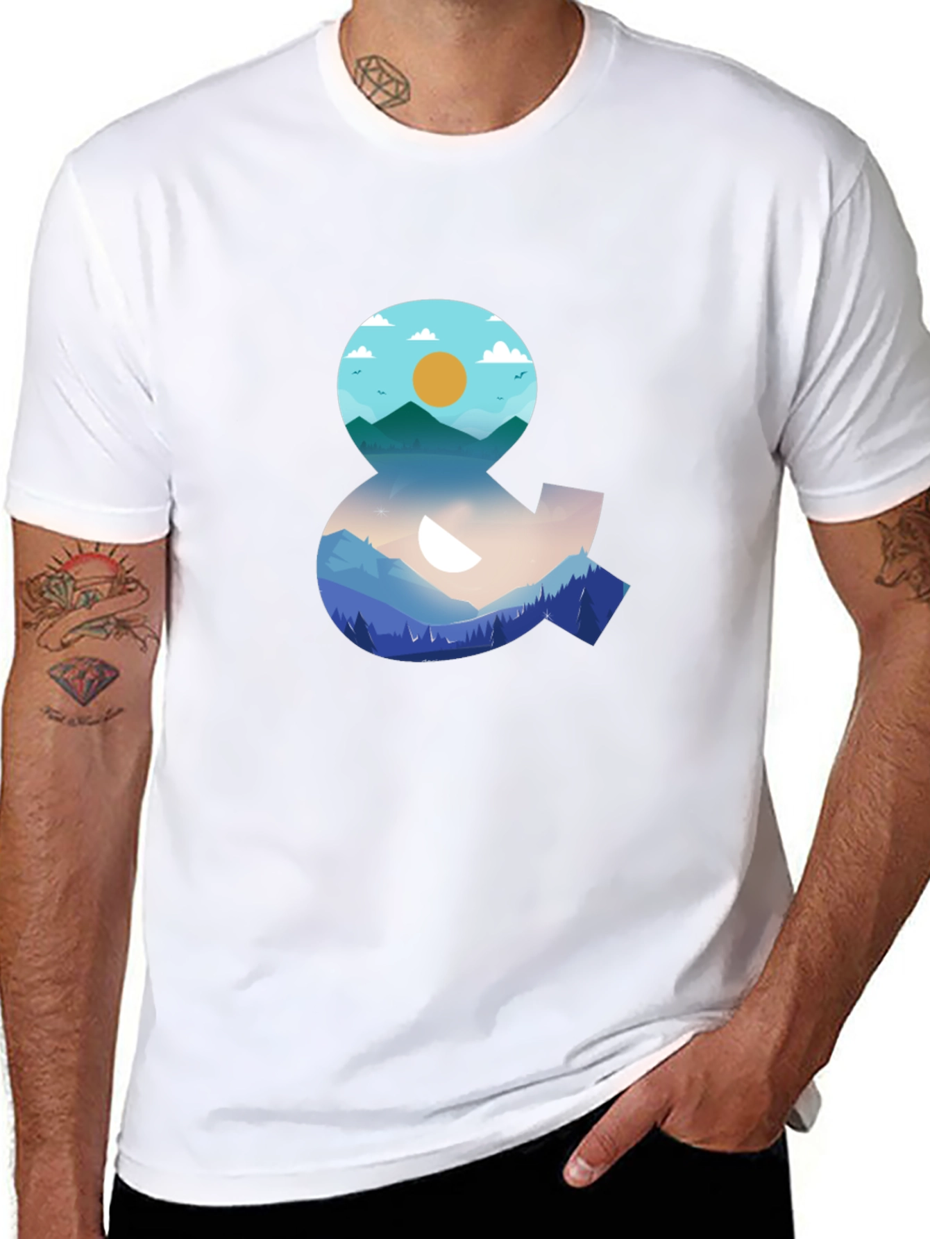 Nature Ampersand Graphic Black T-Shirt