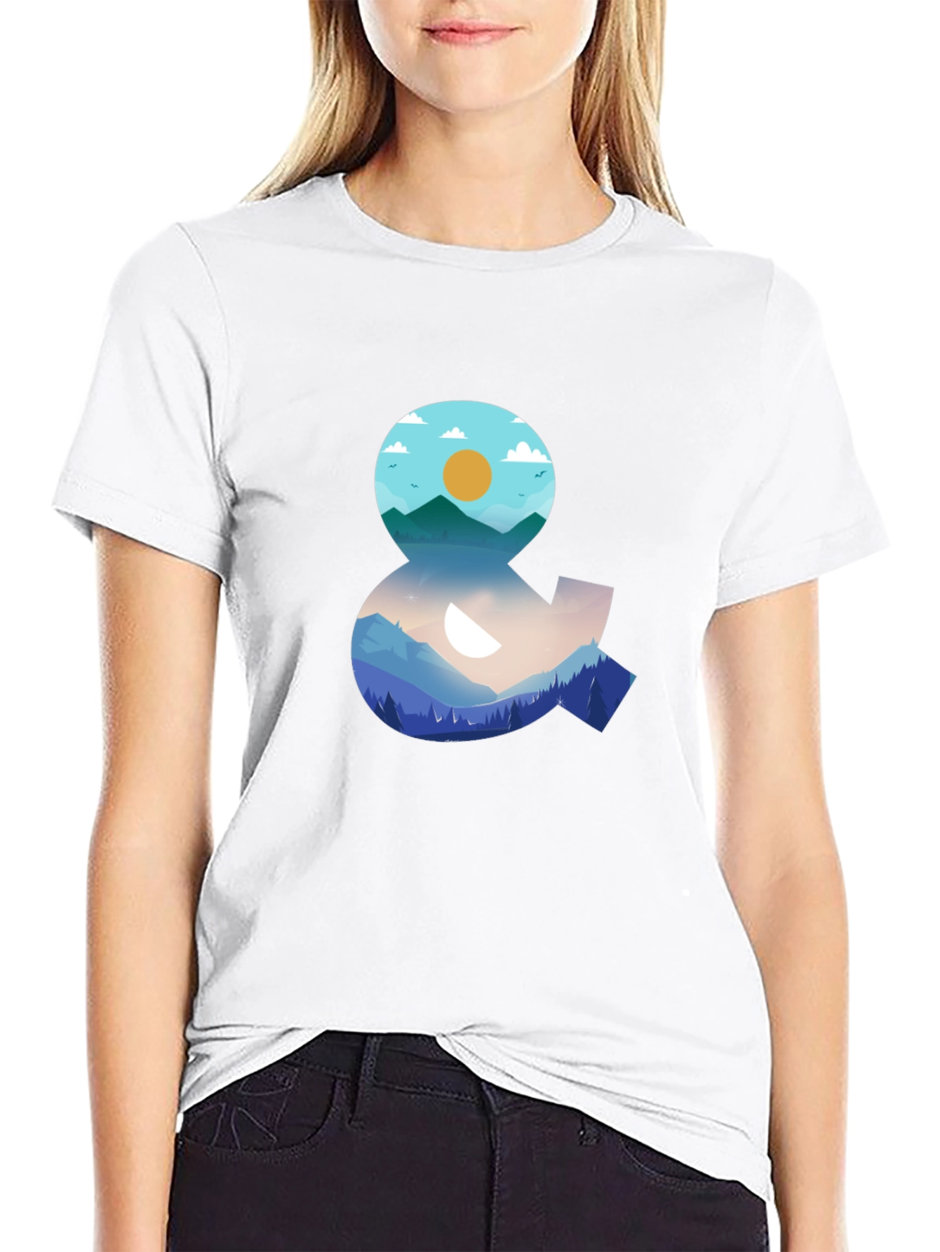 Nature Ampersand Graphic Black T-Shirt