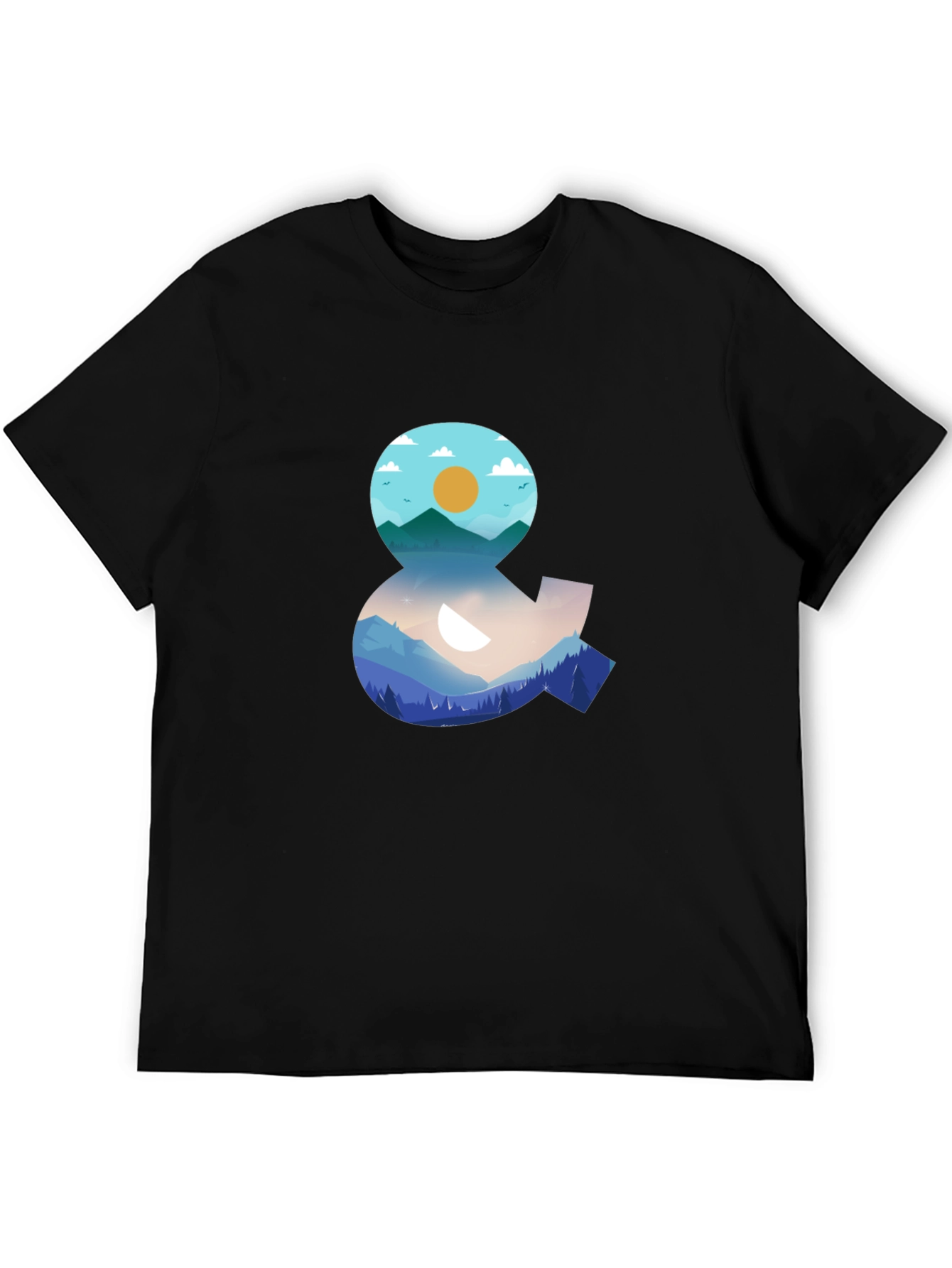 Nature Ampersand Graphic Black T-Shirt
