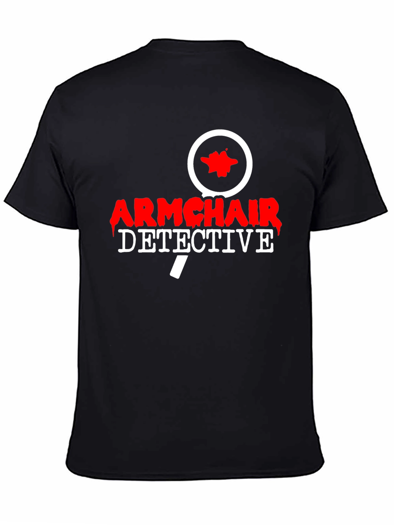 Armchair Detective T-Shirt - Black Cotton Graphic Tee