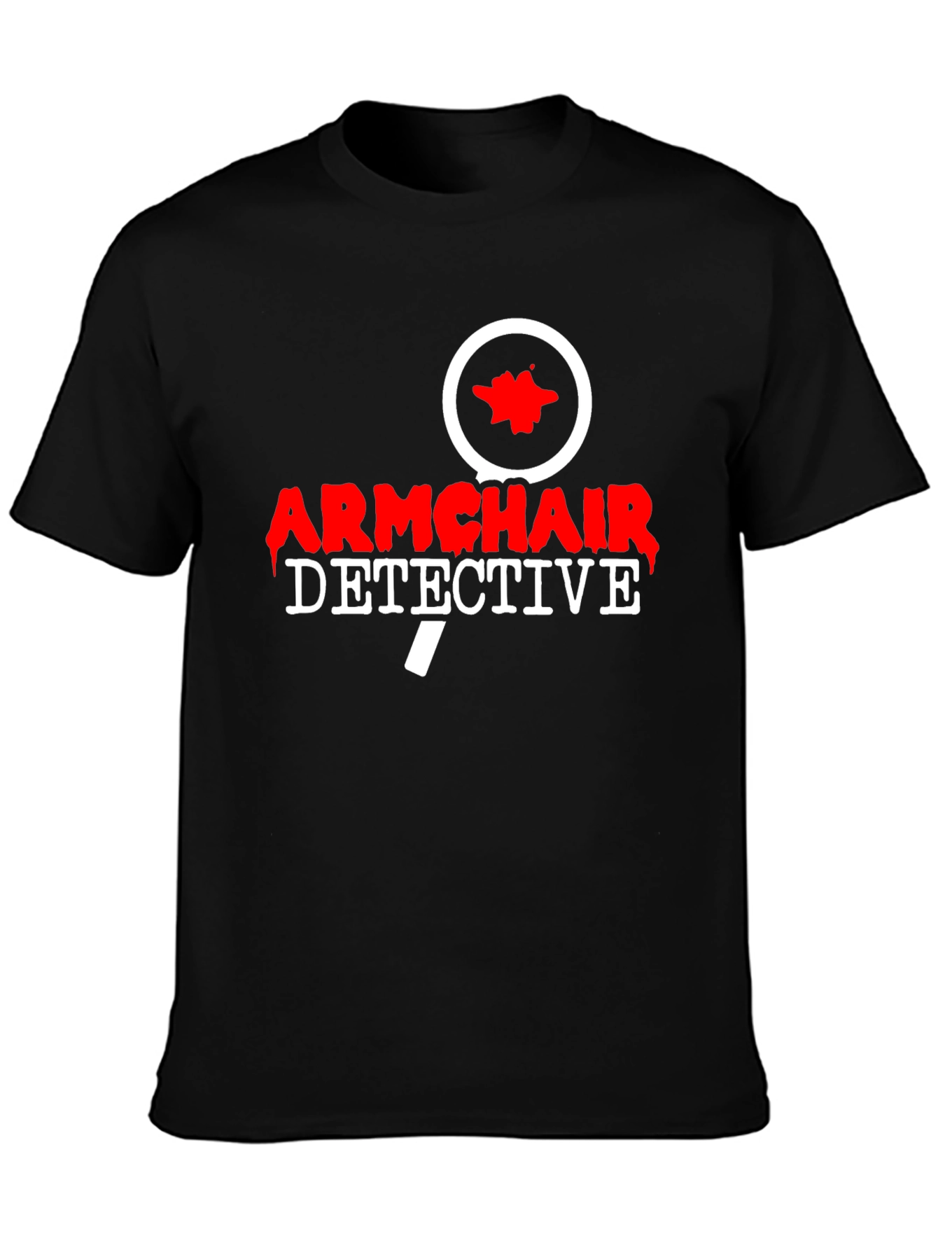 Armchair Detective T-Shirt - Black Cotton Graphic Tee