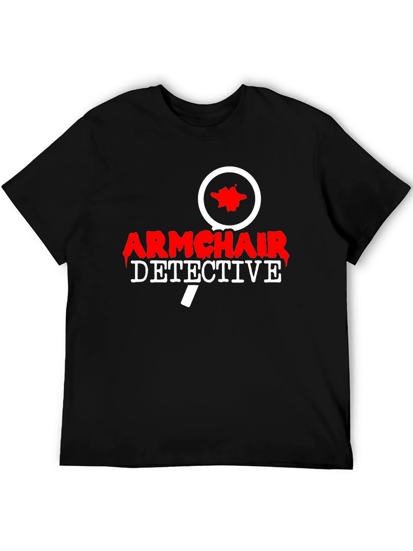 Armchair Detective T-Shirt - Black Cotton Graphic Tee