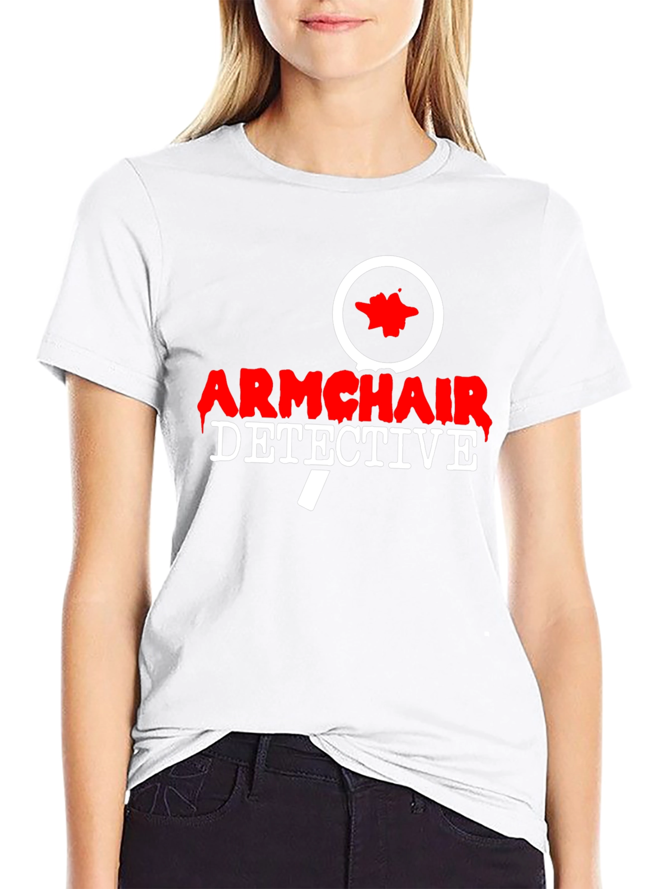 Armchair Detective T-Shirt - Black Cotton Graphic Tee