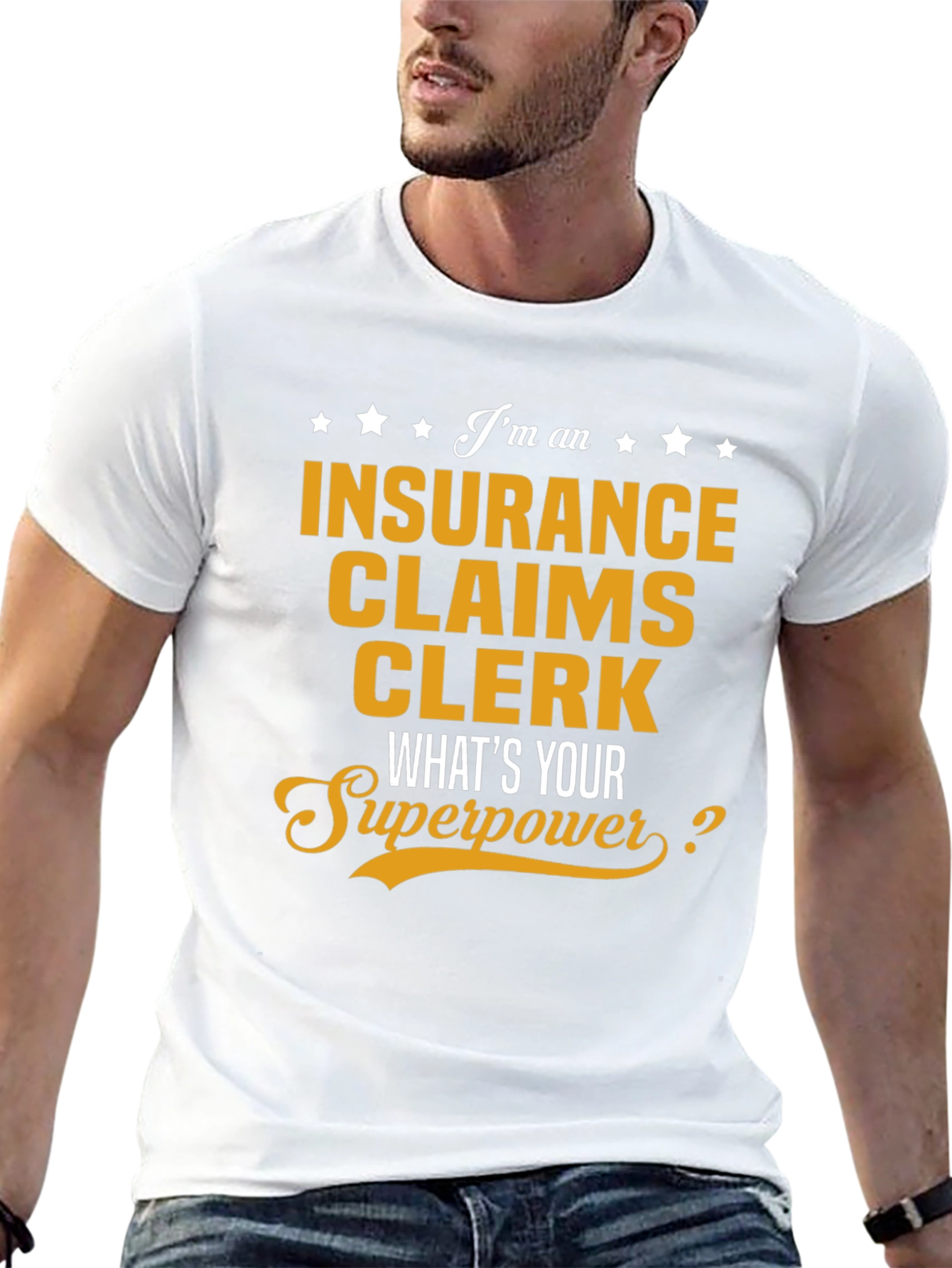 Insurance Claims Clerk Superpower T-Shirt