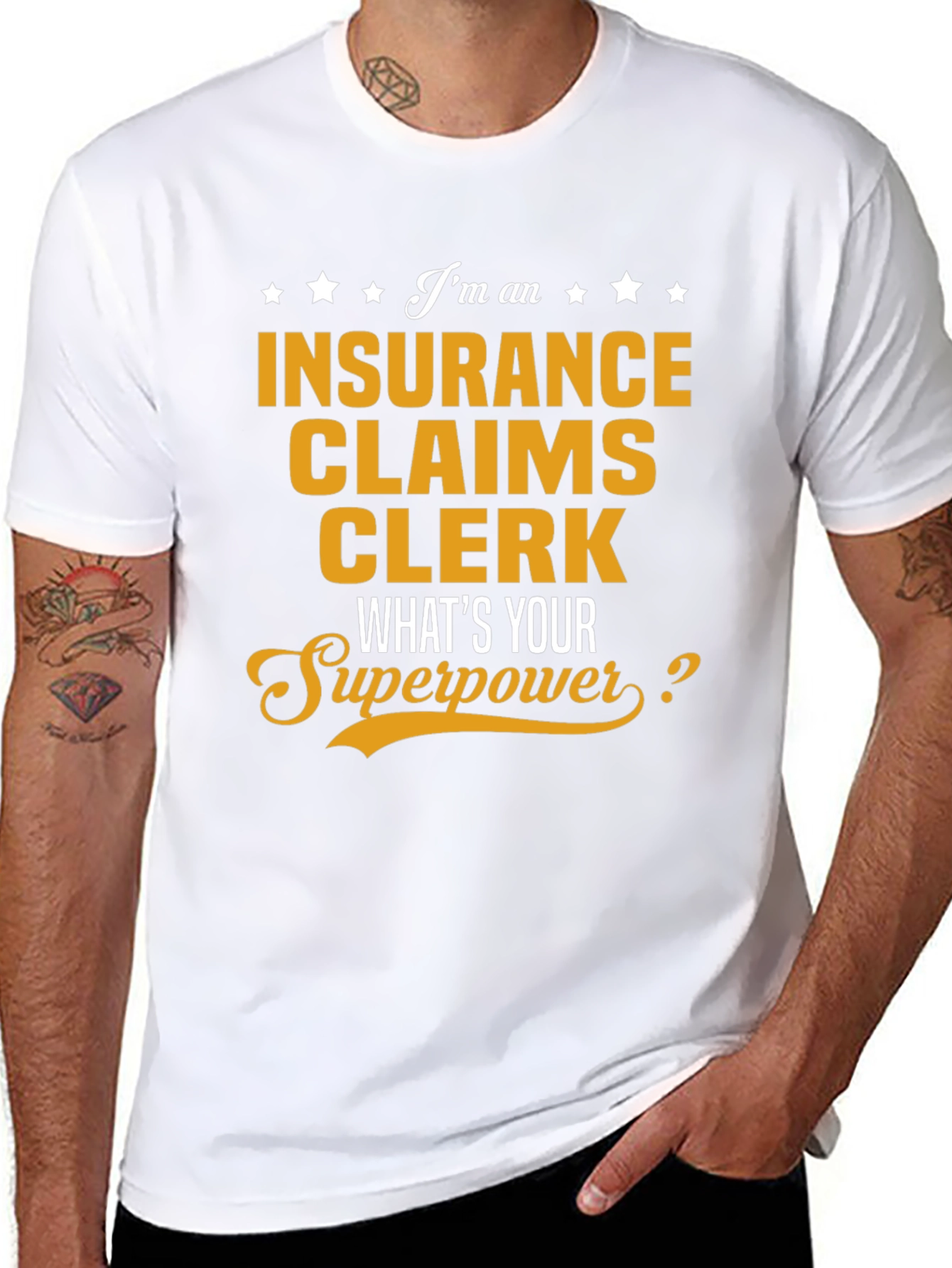 Insurance Claims Clerk Superpower T-Shirt