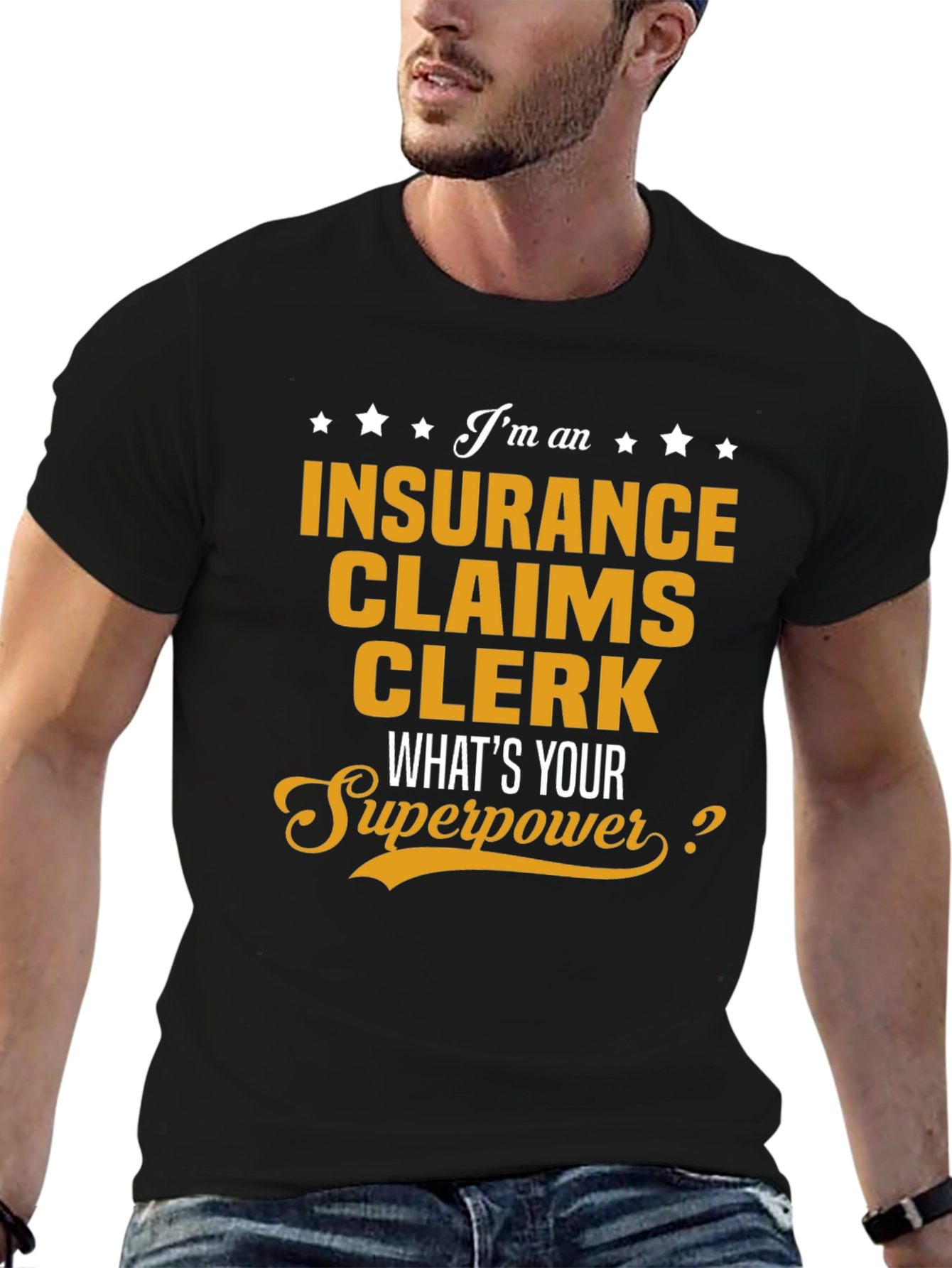 Insurance Claims Clerk Superpower T-Shirt