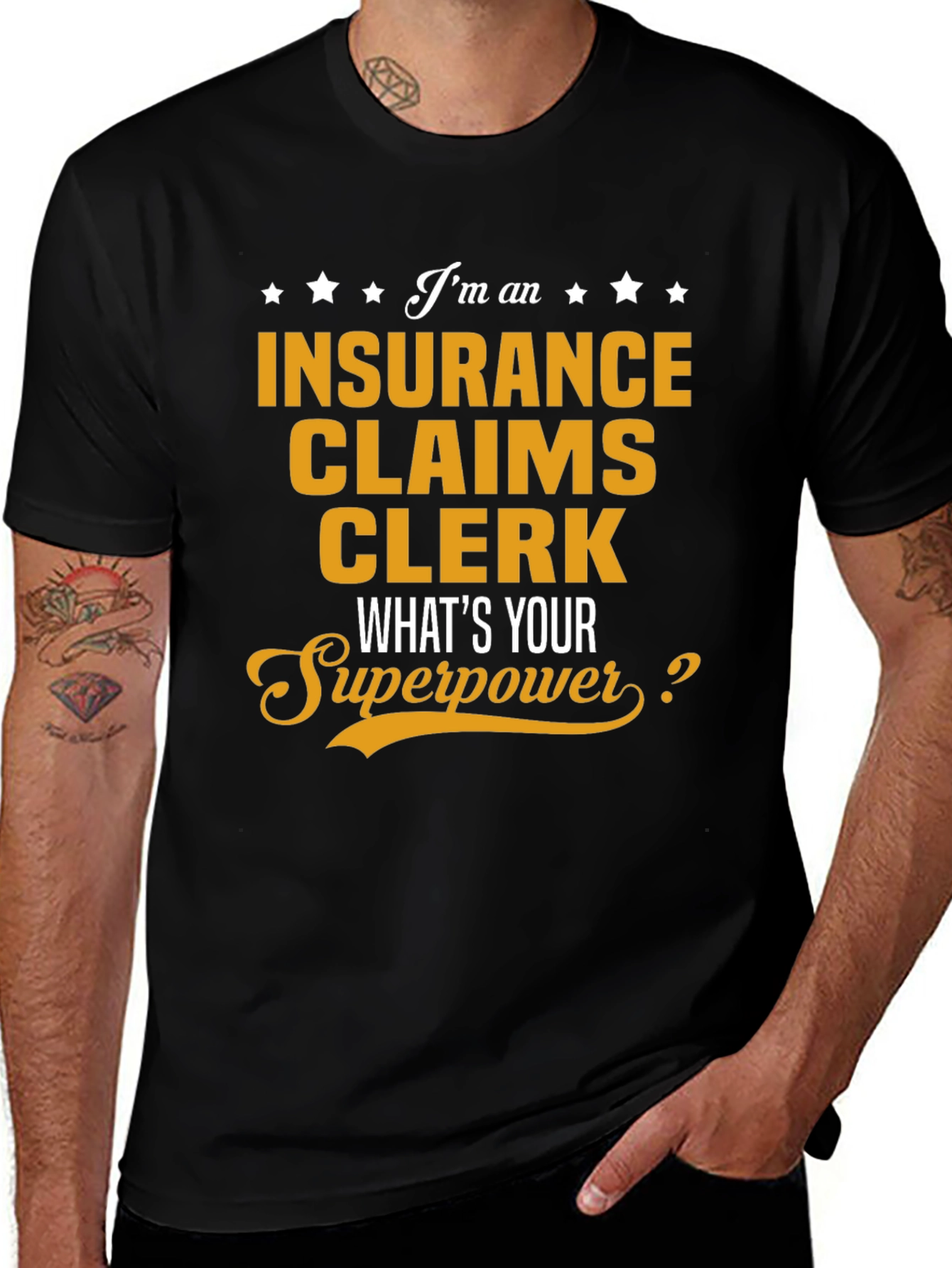 Insurance Claims Clerk Superpower T-Shirt