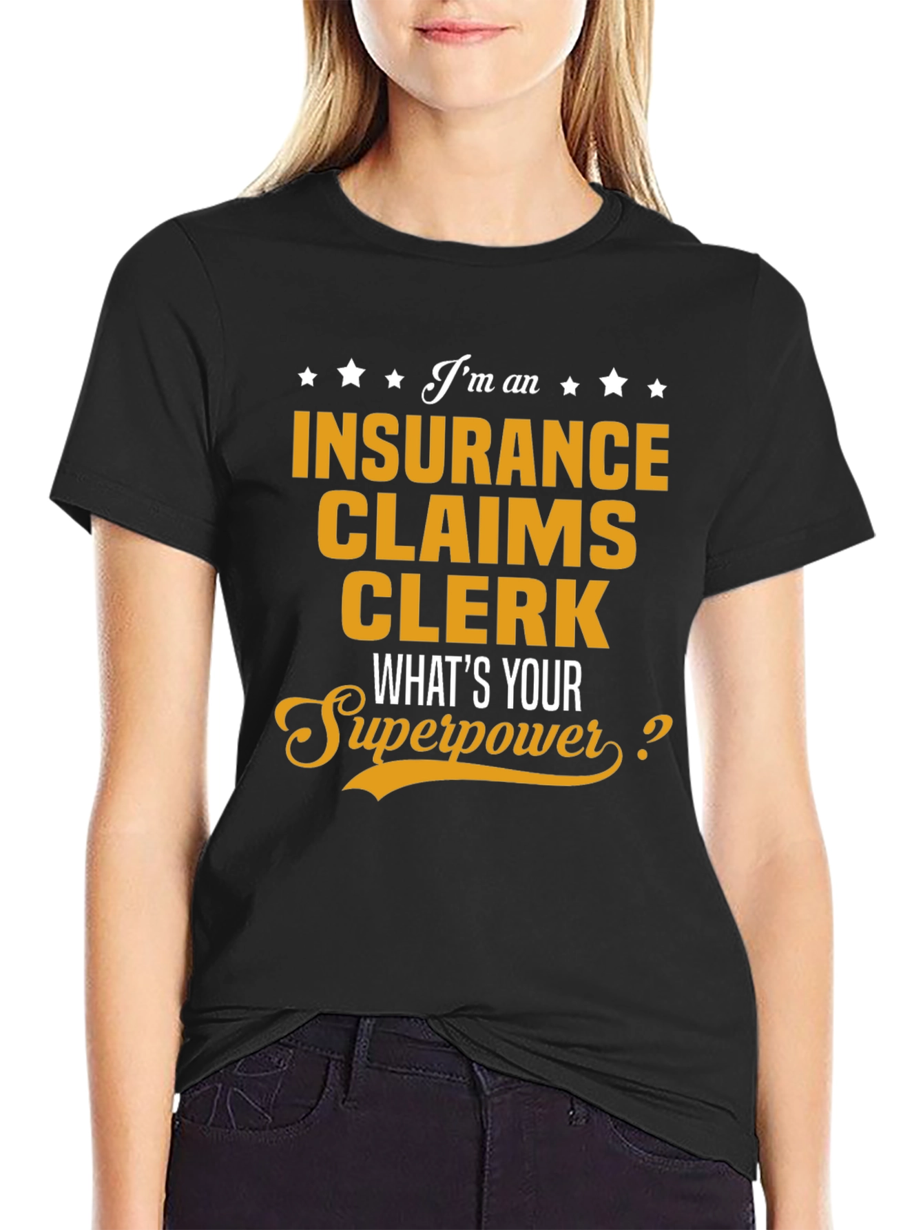 Insurance Claims Clerk Superpower T-Shirt