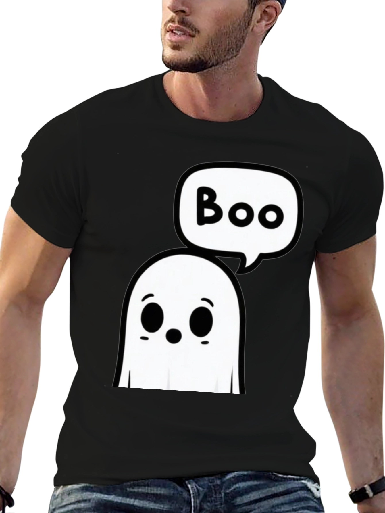 Boo Ghost Graphic Tee - Halloween Spooky Season Shirt