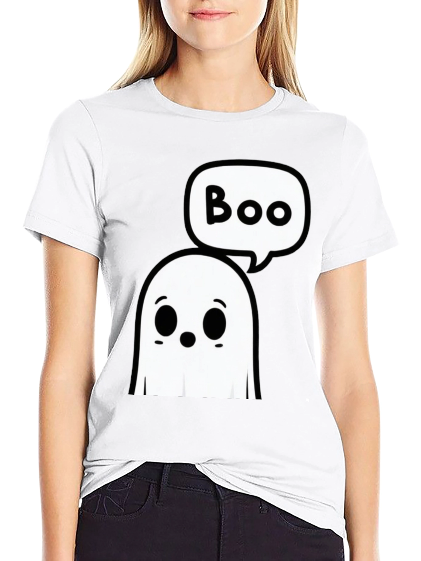 Boo Ghost Graphic Tee - Halloween Spooky Season Shirt
