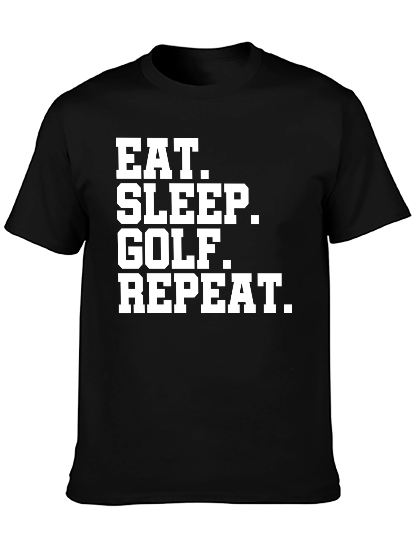 Eat Sleep Golf Repeat T-Shirt - Funny Golfer Tee