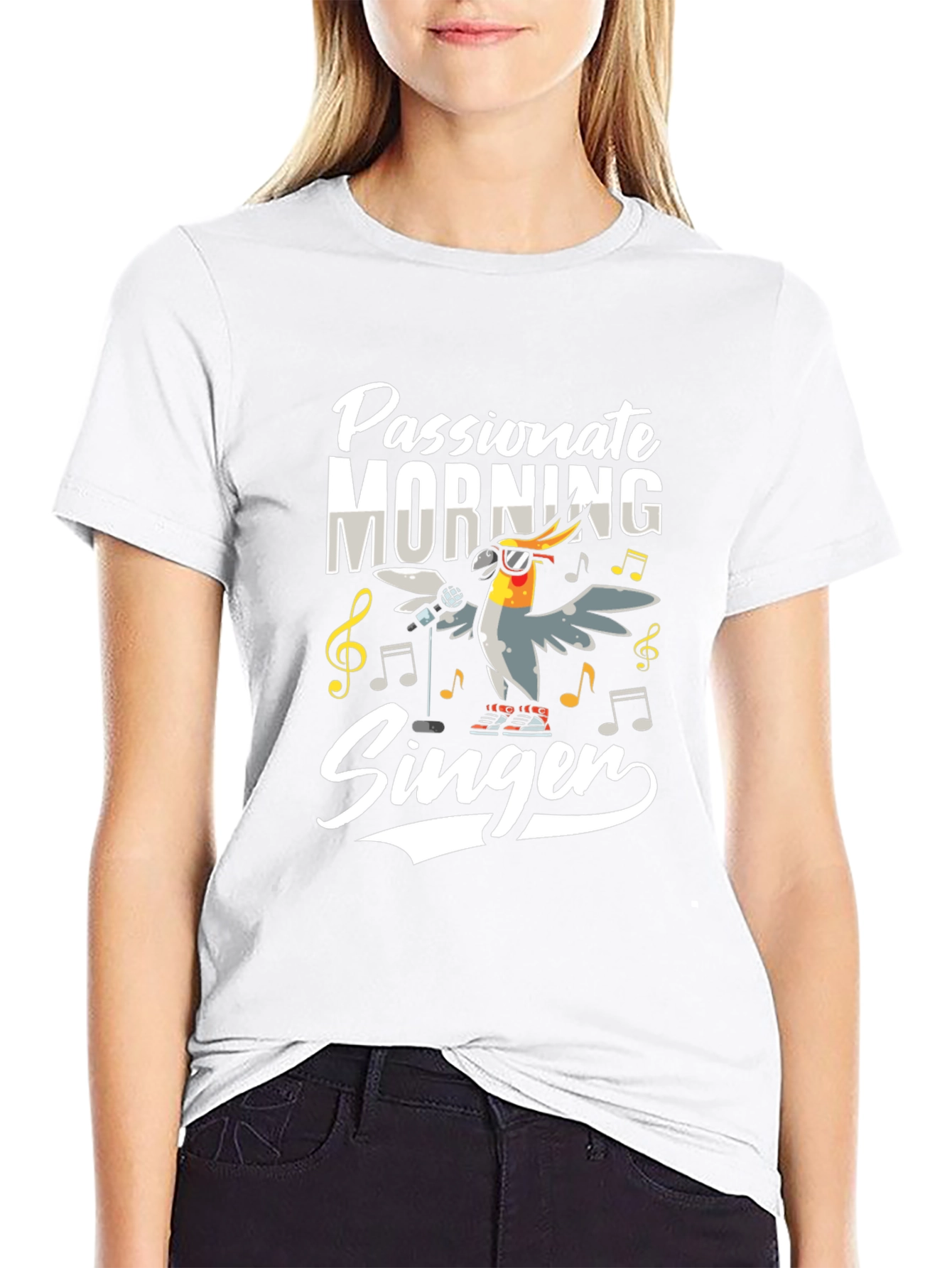 Passionate Morning Singer T-Shirt - Black